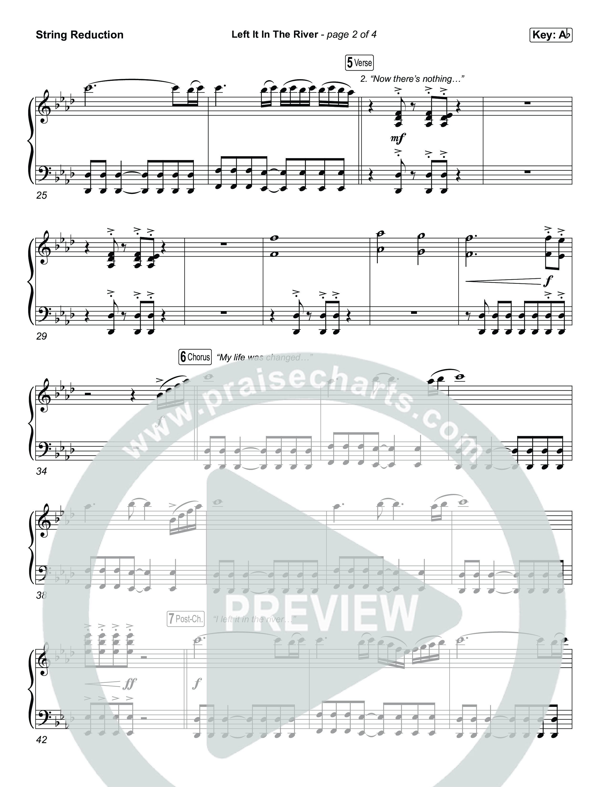 Left It In The River (Choral Anthem SATB) String Reduction (Jamie MacDonald / Arr. Luke Gambill)
