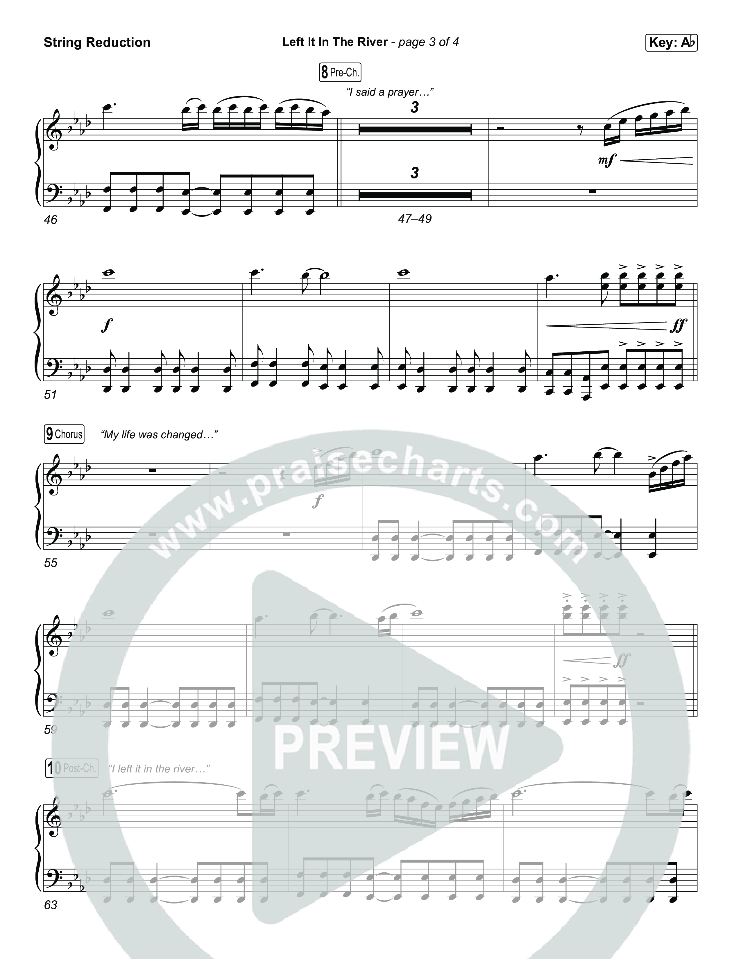 Left It In The River (Choral Anthem SATB) String Reduction (Jamie MacDonald / Arr. Luke Gambill)