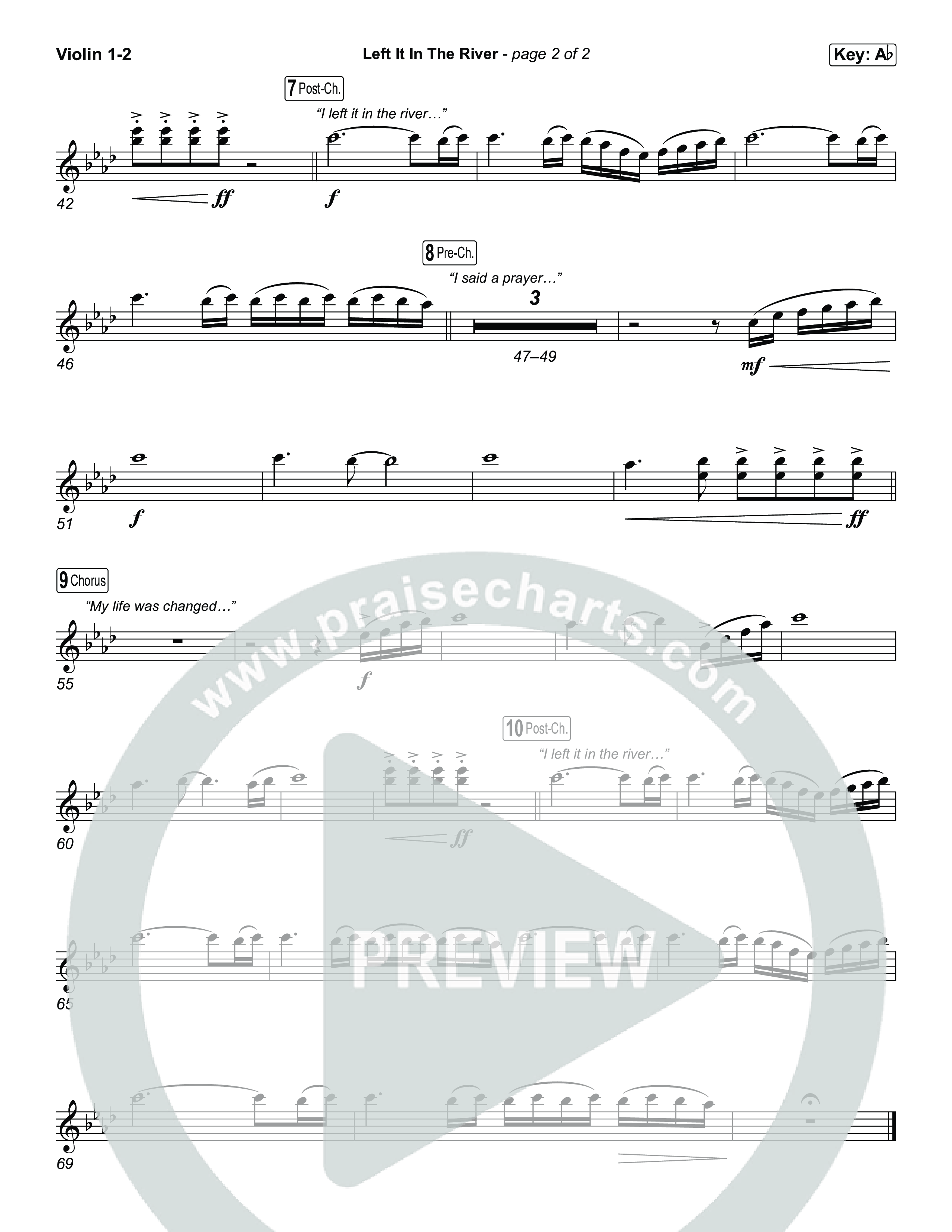 Left It In The River (Choral Anthem SATB) String Pack (Jamie MacDonald / Arr. Luke Gambill)
