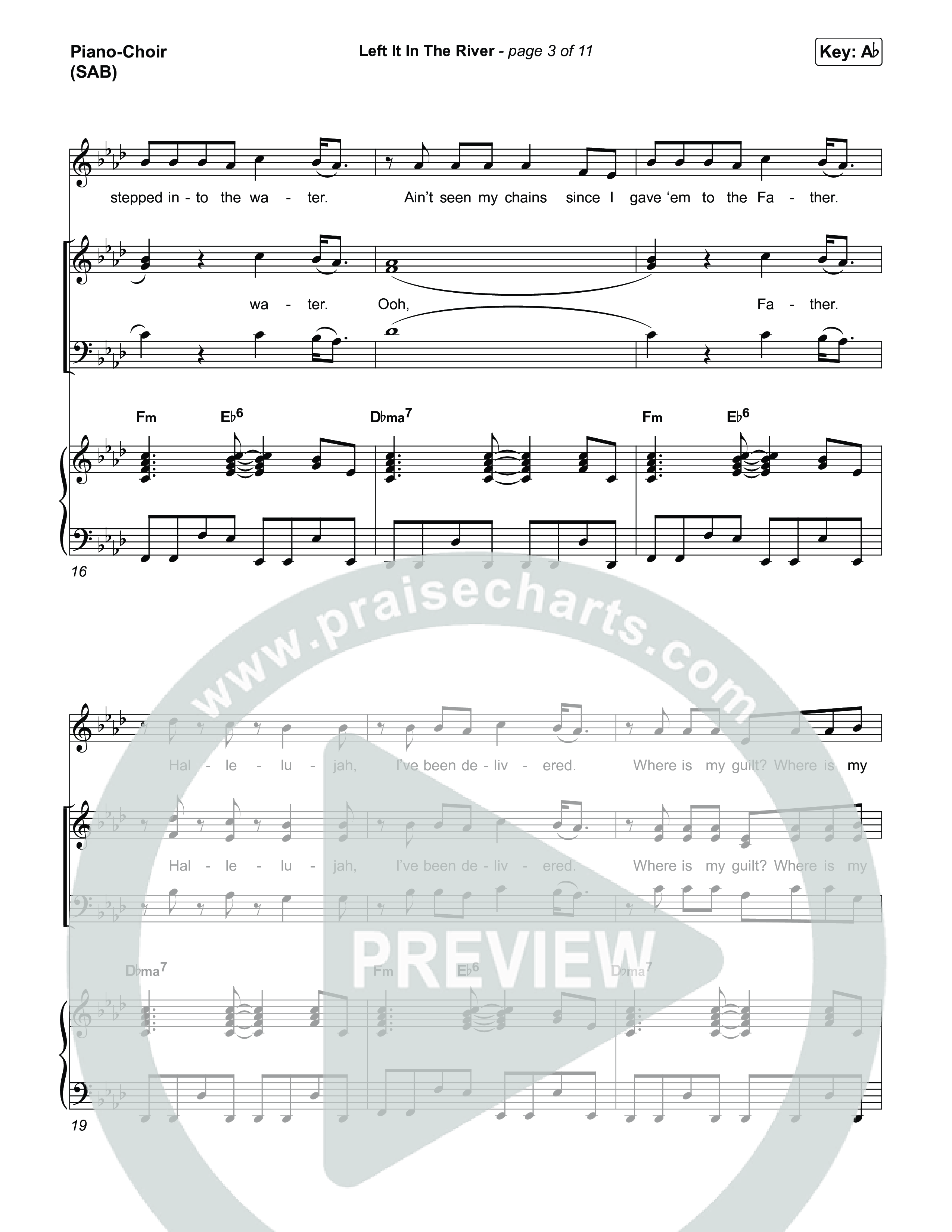 Left It In The River (Worship Choir/SAB) Piano/Choir (SAB) (Jamie MacDonald / Arr. Luke Gambill)