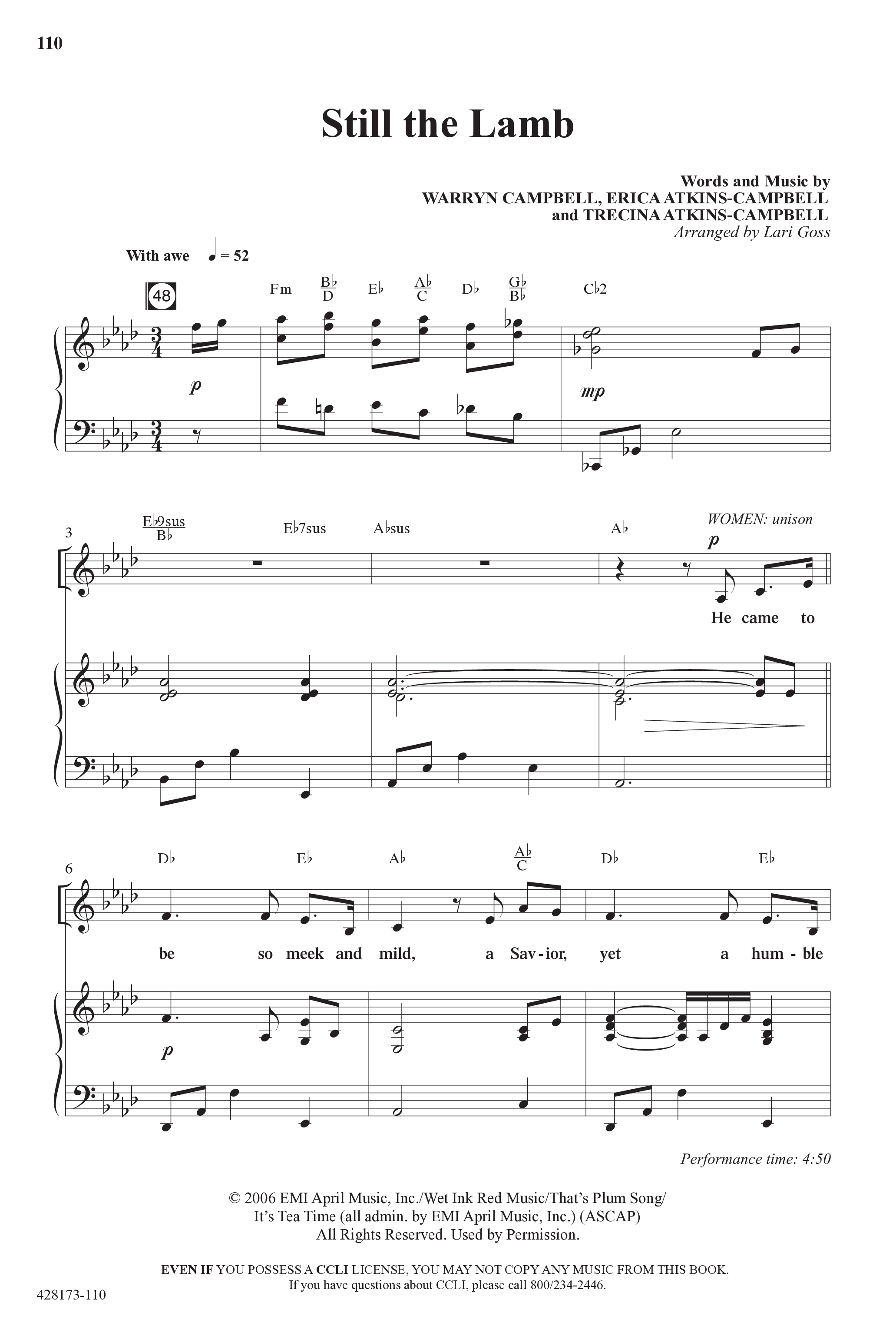Child Of Wonder (10 Song Choral Collection) Song 10 (Piano SATB) (Word Music Choral / Arr. Lari Goss)