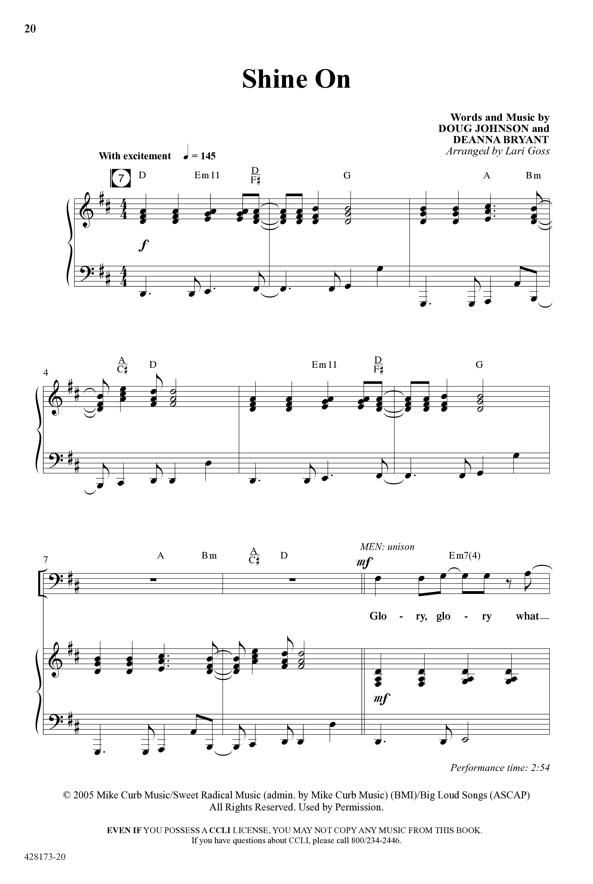 Child Of Wonder (10 Song Choral Collection) Song 2 (Piano SATB) (Word Music Choral / Arr. Lari Goss)