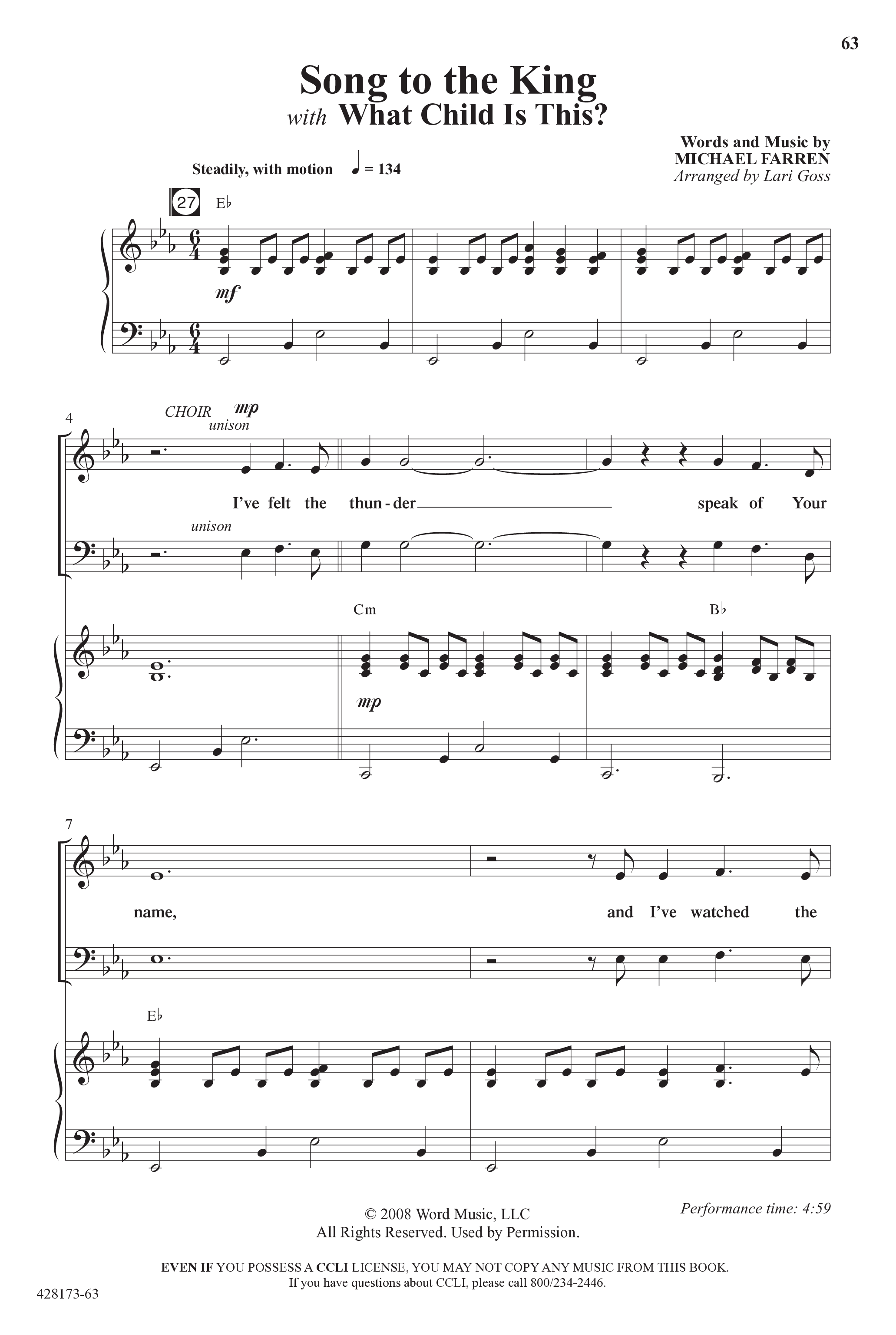 Child Of Wonder (10 Song Choral Collection) Song 6 (Piano SATB) (Word Music Choral / Arr. Lari Goss)