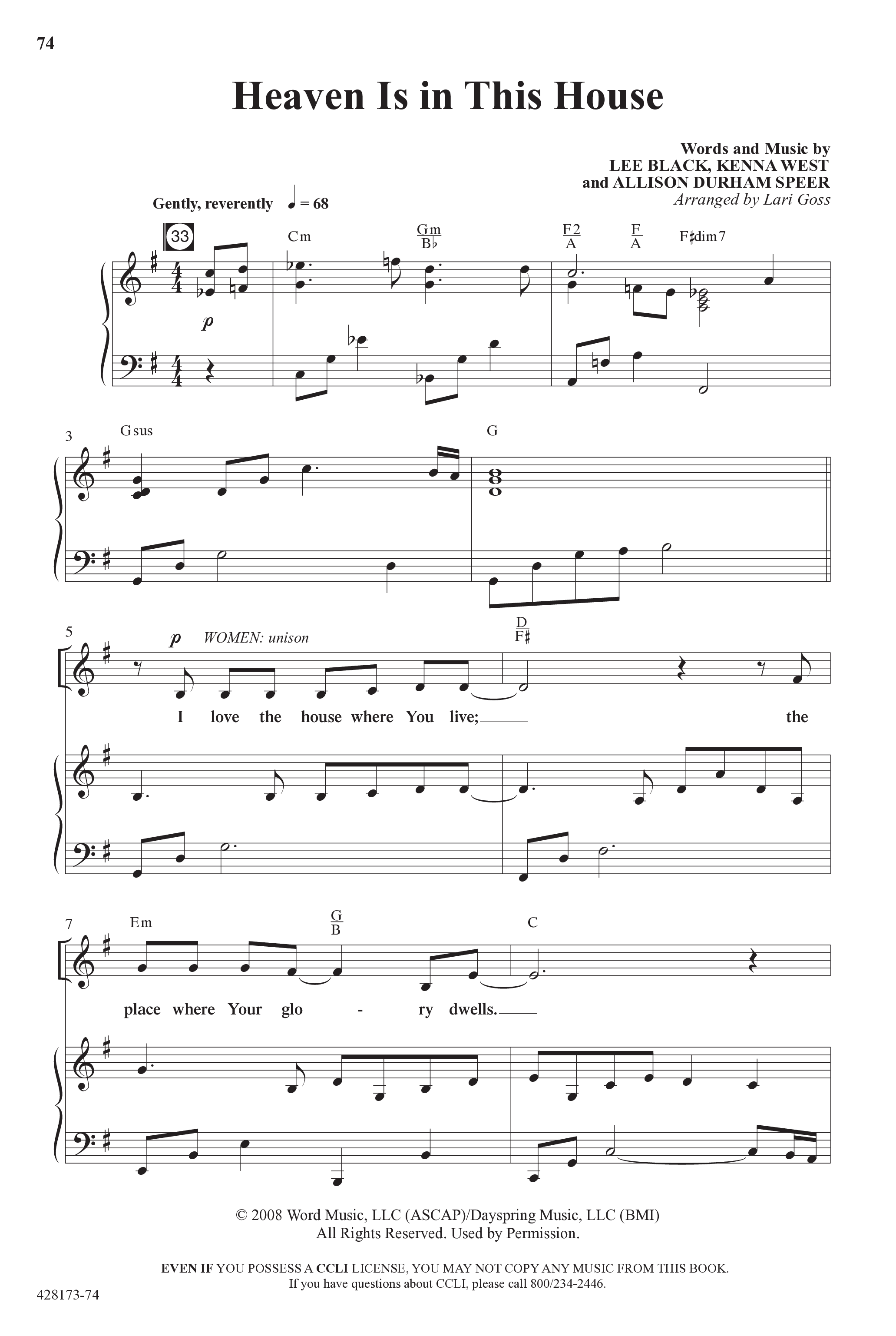 Child Of Wonder (10 Song Choral Collection) Song 7 (Piano SATB) (Word Music Choral / Arr. Lari Goss)