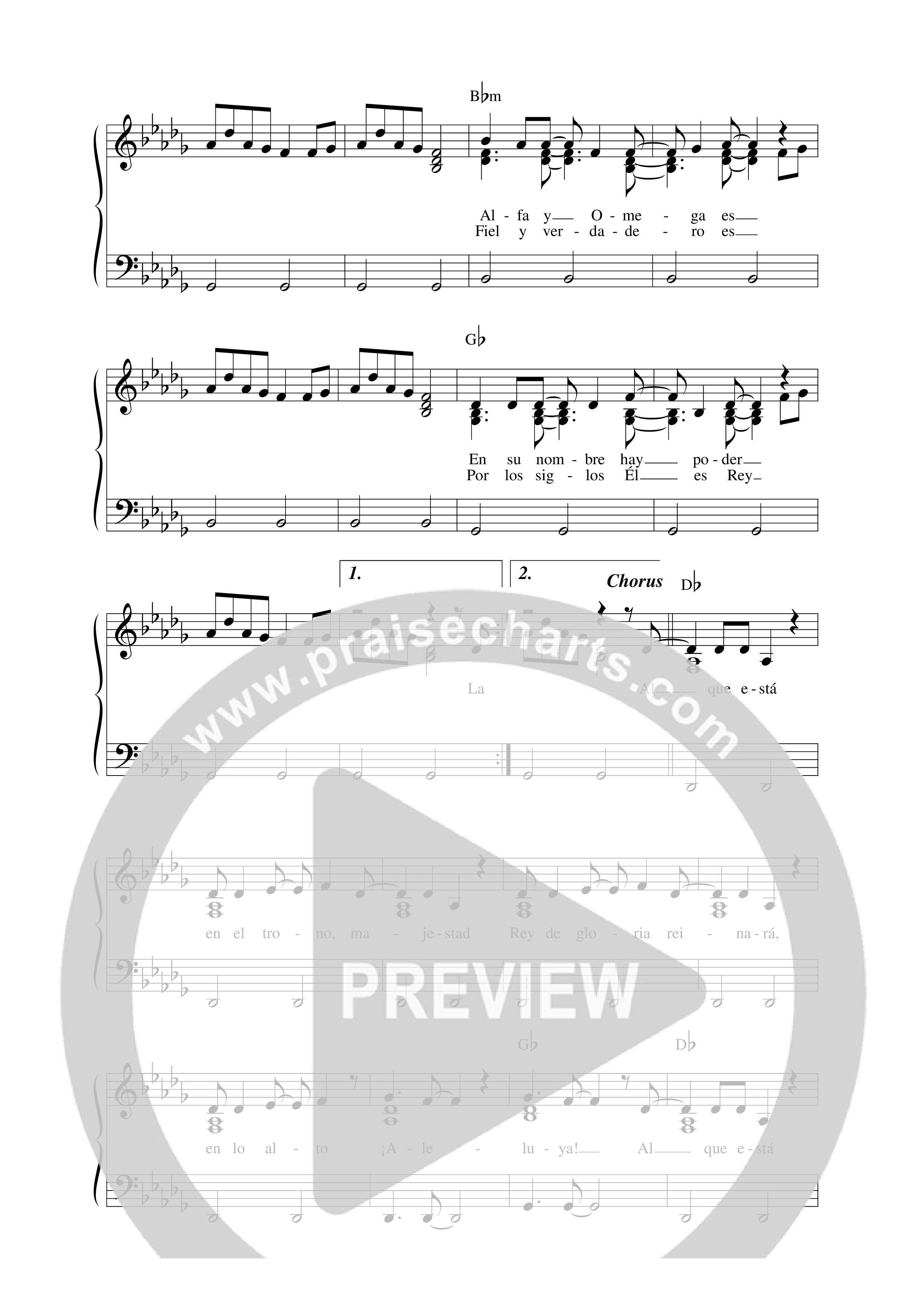 Rey De Gloria Lead Sheet Melody (Aline Barros / Danny Gokey)