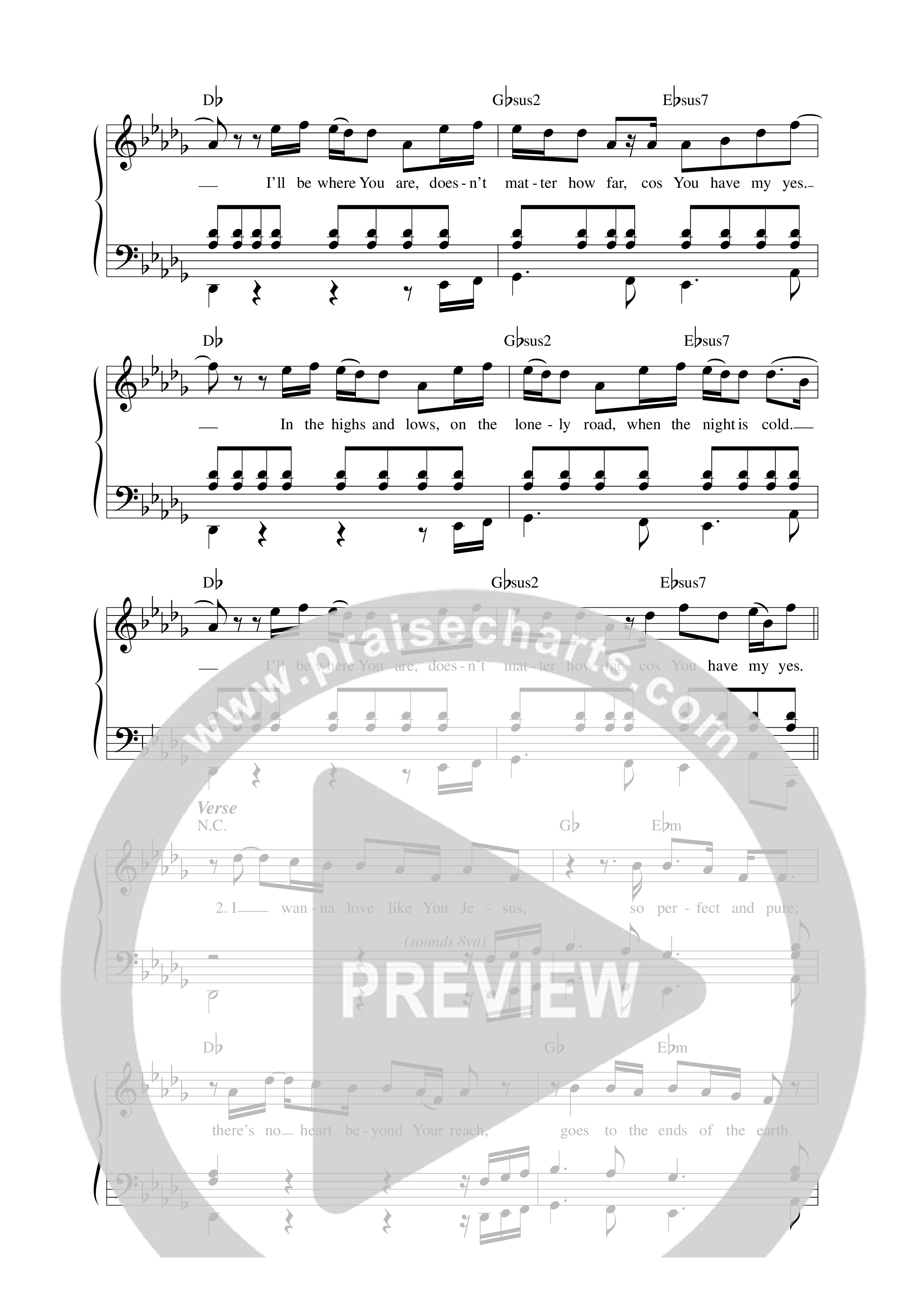 Have My Yes Lead Sheet Melody (CalledOut Music)