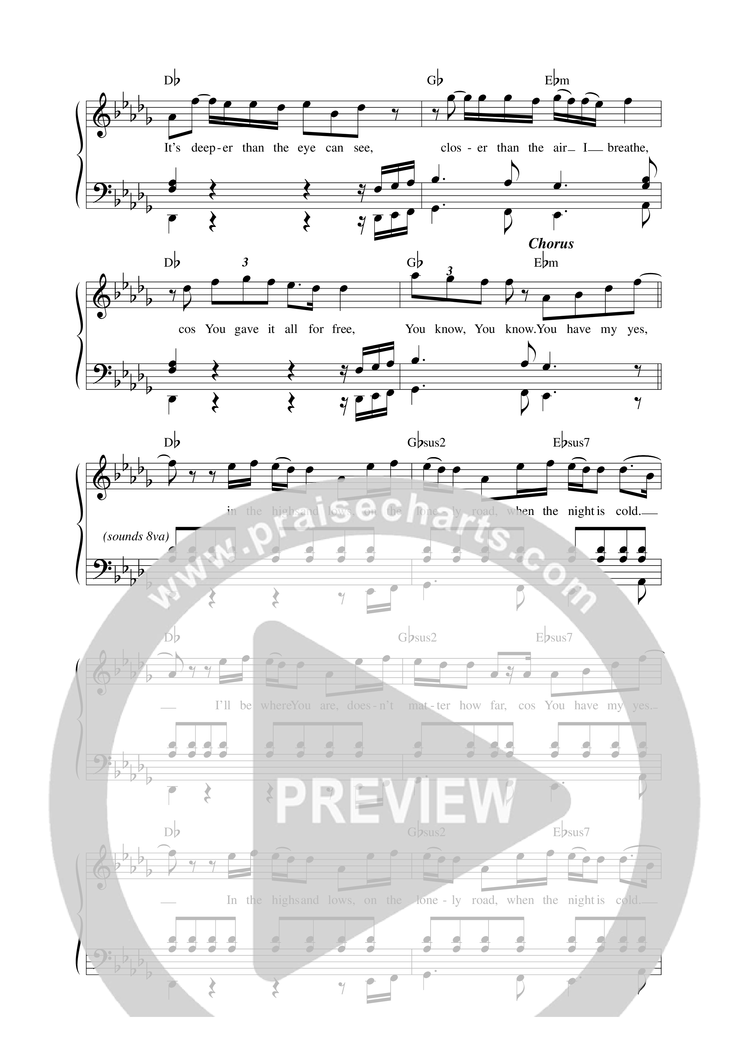 Have My Yes Lead Sheet Melody (CalledOut Music)