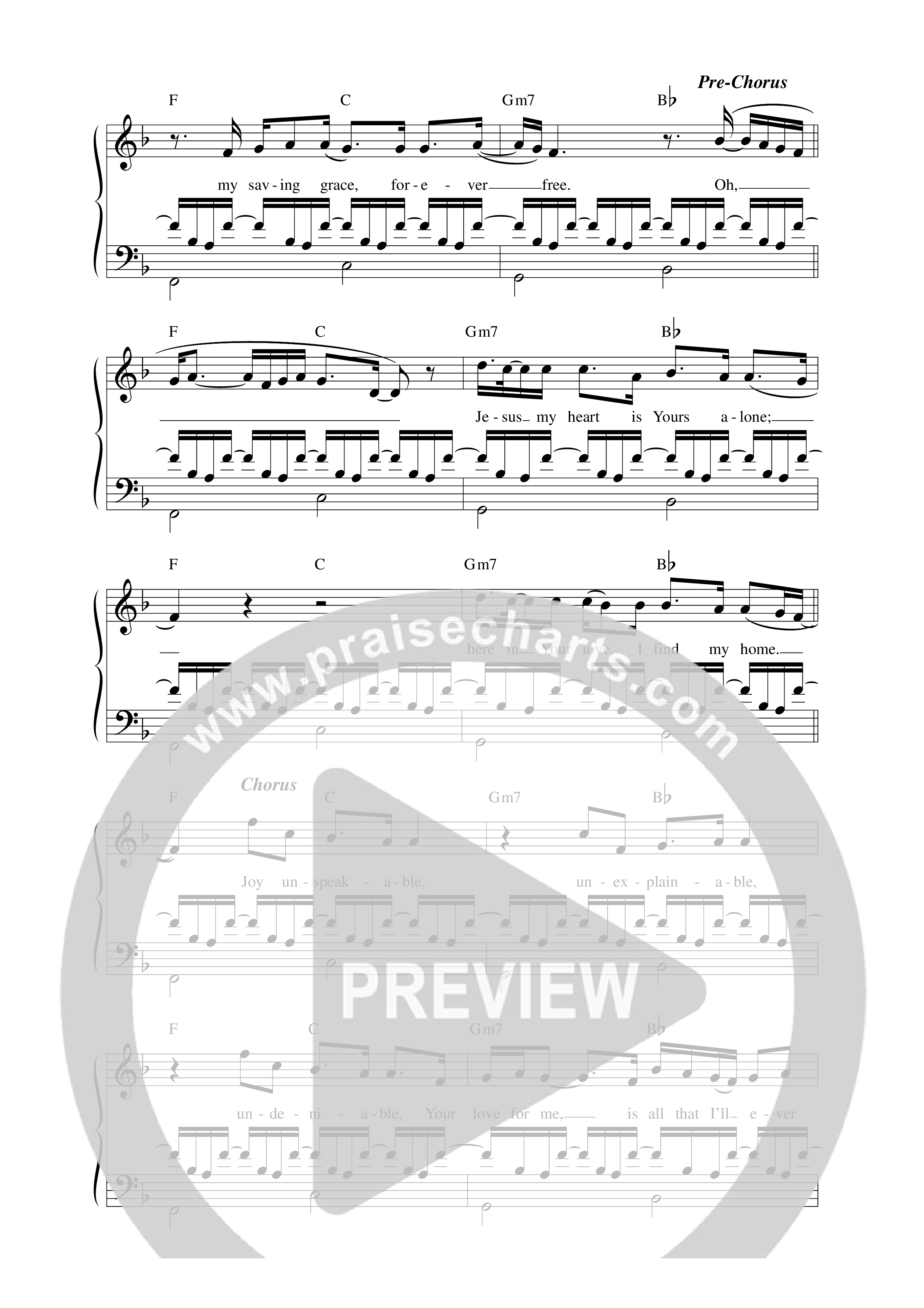 Your Love For Me Lead Sheet Melody (CalledOut Music)
