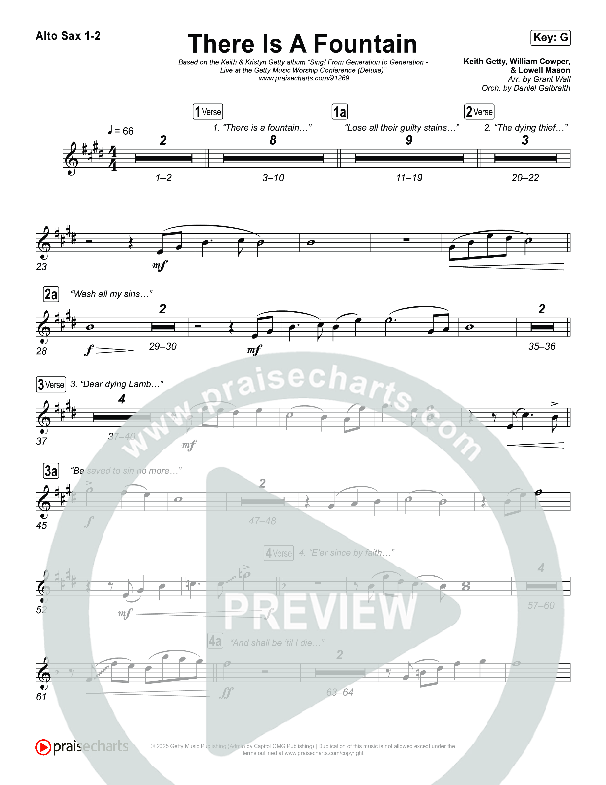 There Is A Fountain Alto Sax 1,2 (Keith & Kristyn Getty)