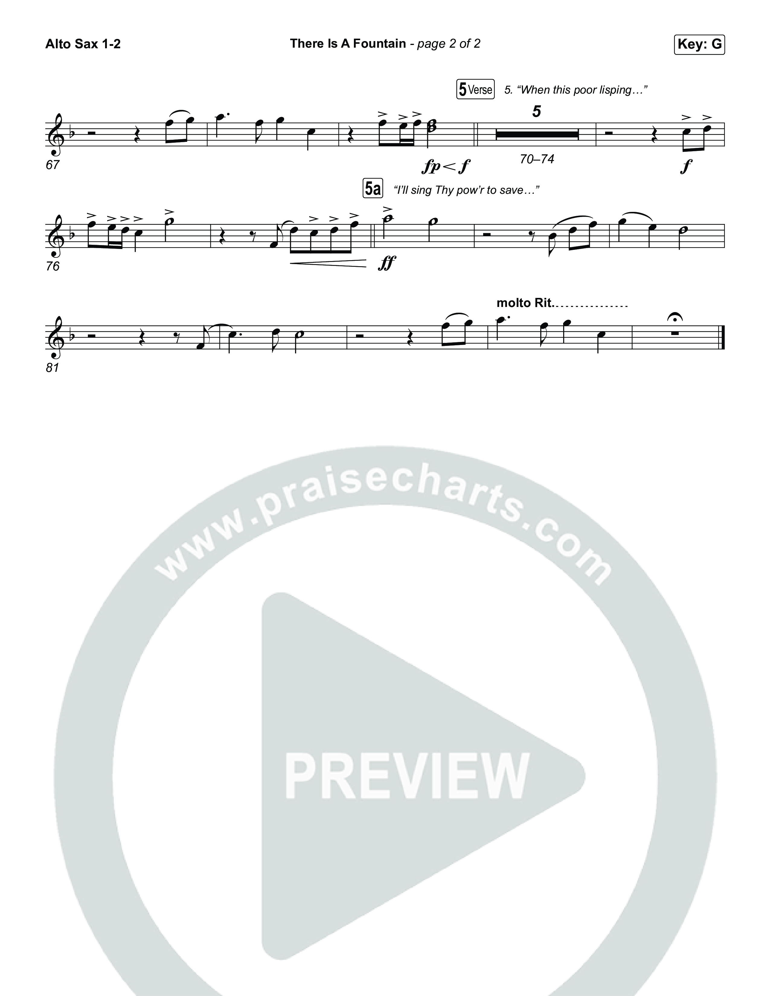 There Is A Fountain Alto Sax 1,2 (Keith & Kristyn Getty)