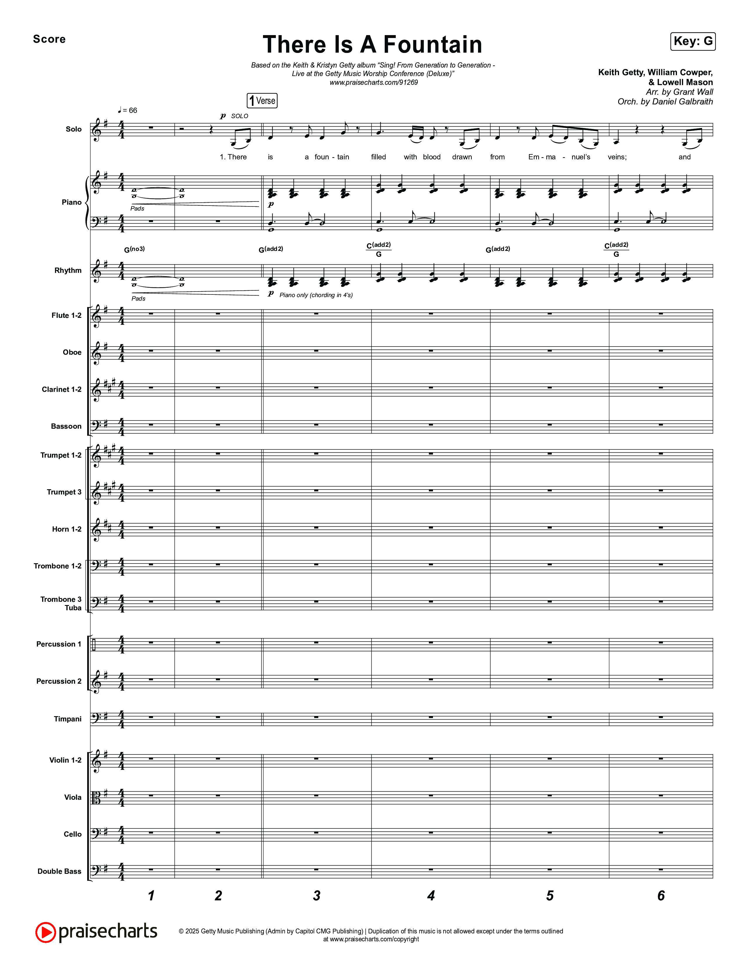 There Is A Fountain Conductor's Score (Keith & Kristyn Getty)