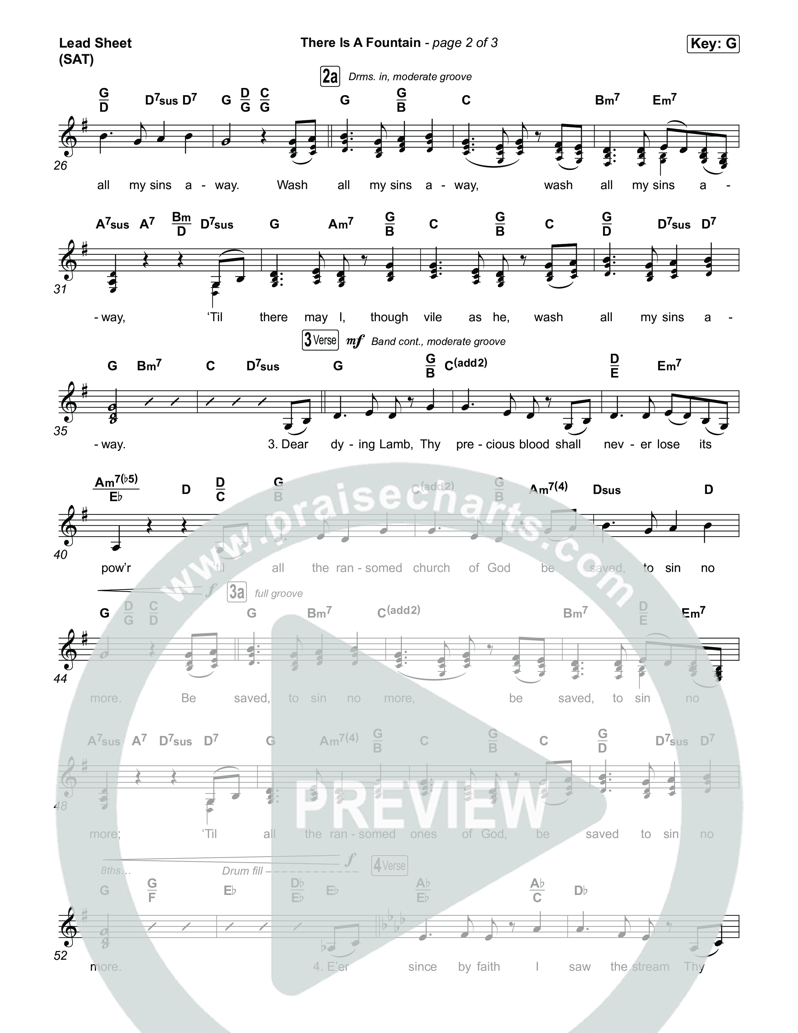 There Is A Fountain Lead Sheet (SAT) (Keith & Kristyn Getty)