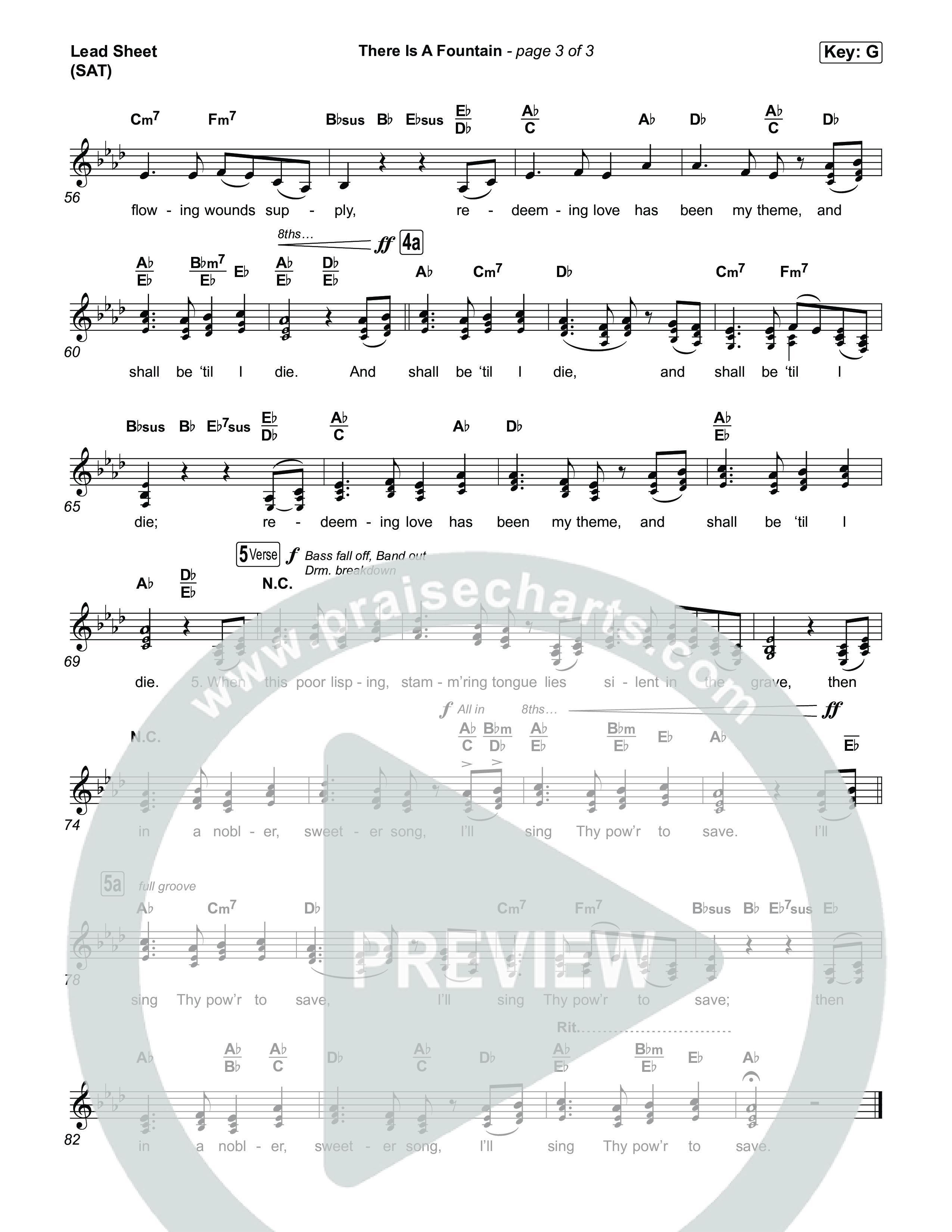 There Is A Fountain Lead Sheet (SAT) (Keith & Kristyn Getty)