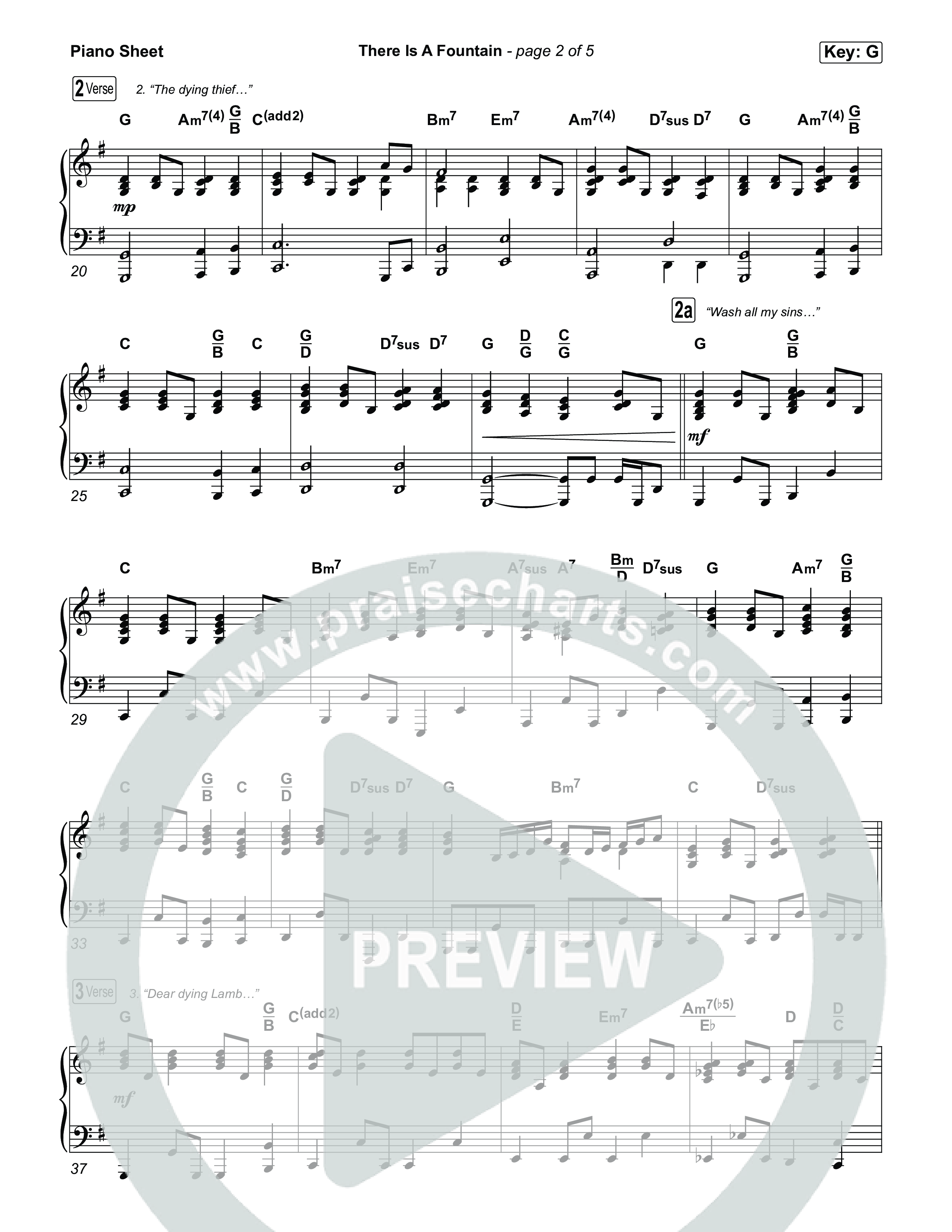 There Is A Fountain Piano Sheet (Keith & Kristyn Getty)