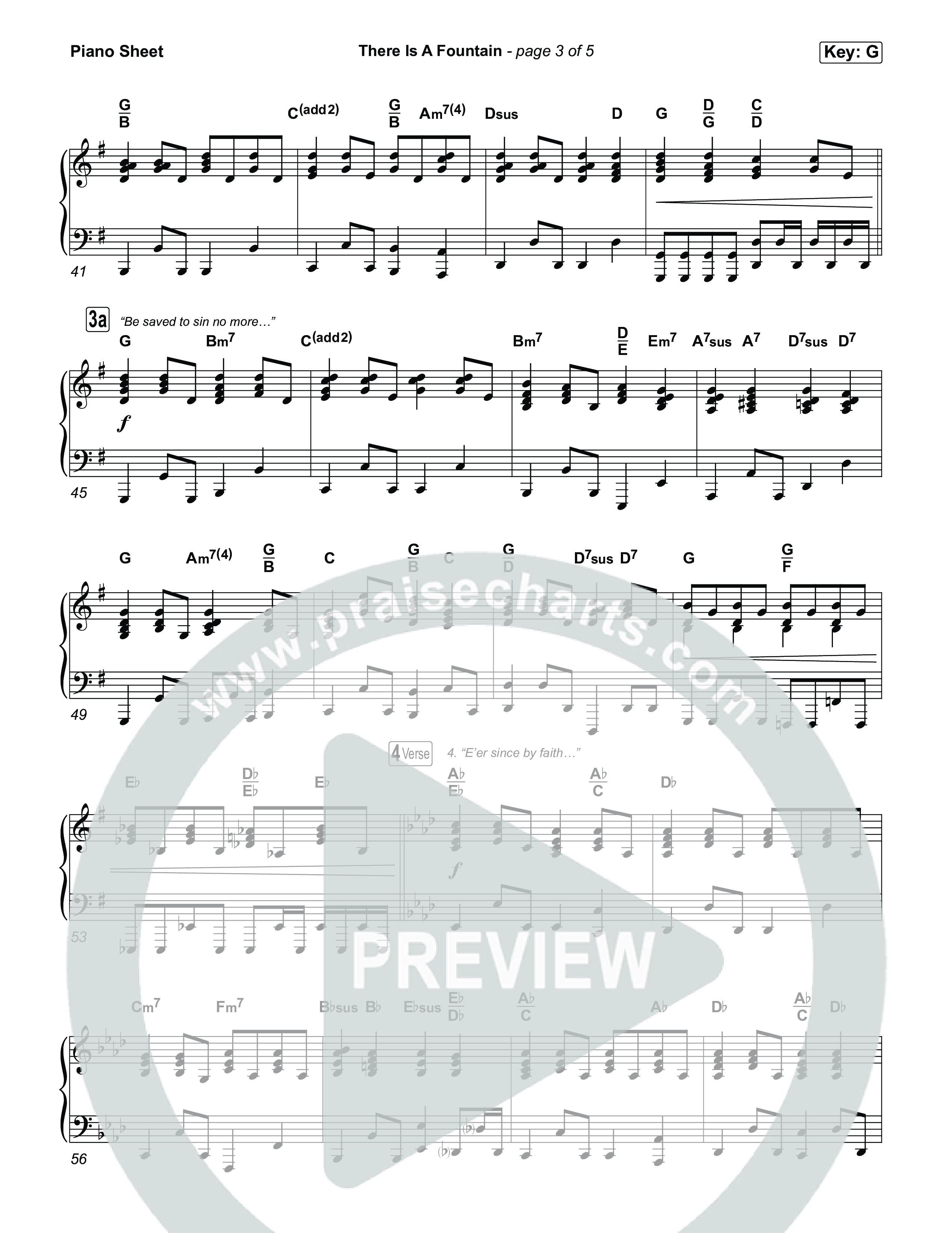 There Is A Fountain Piano Sheet (Keith & Kristyn Getty)