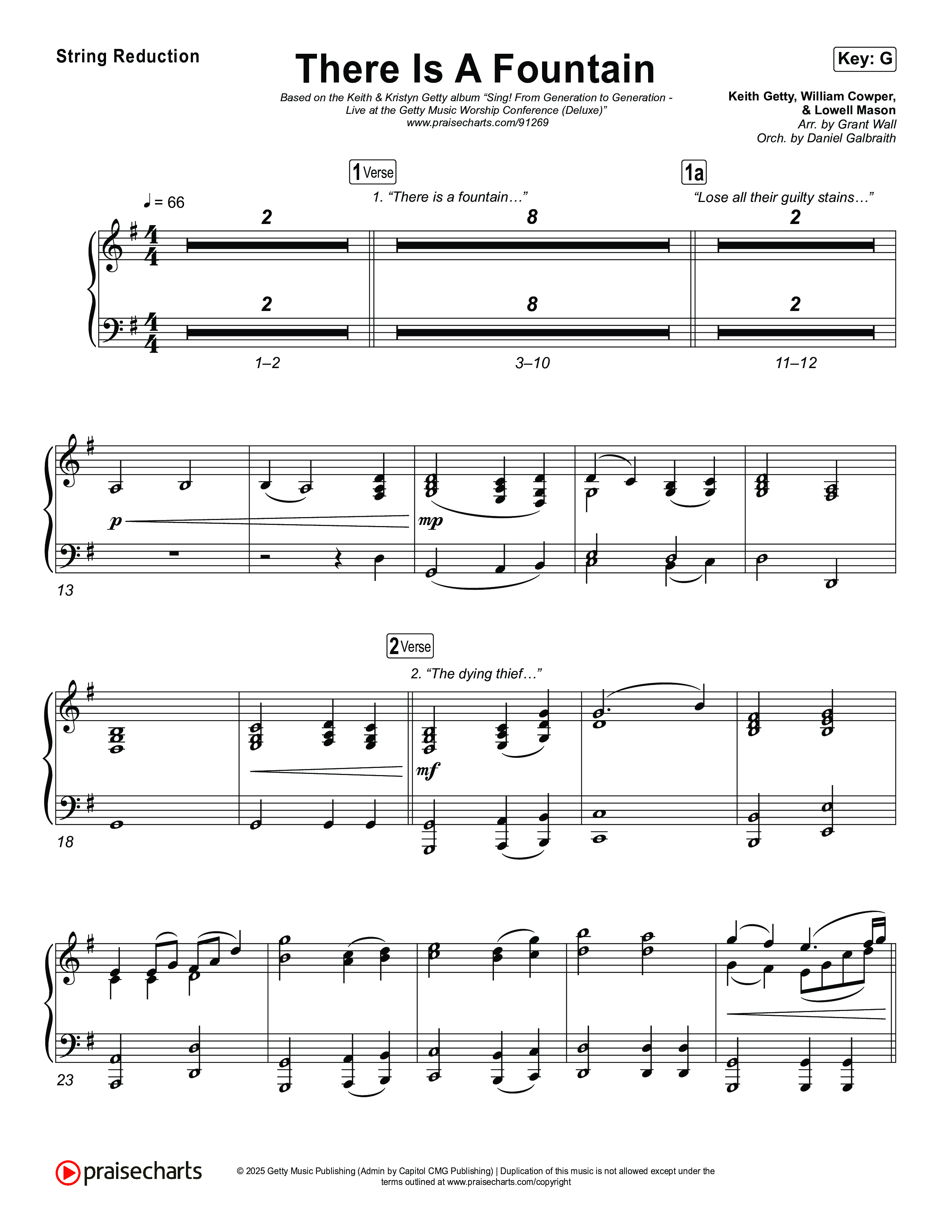 There Is A Fountain String Reduction (Keith & Kristyn Getty)