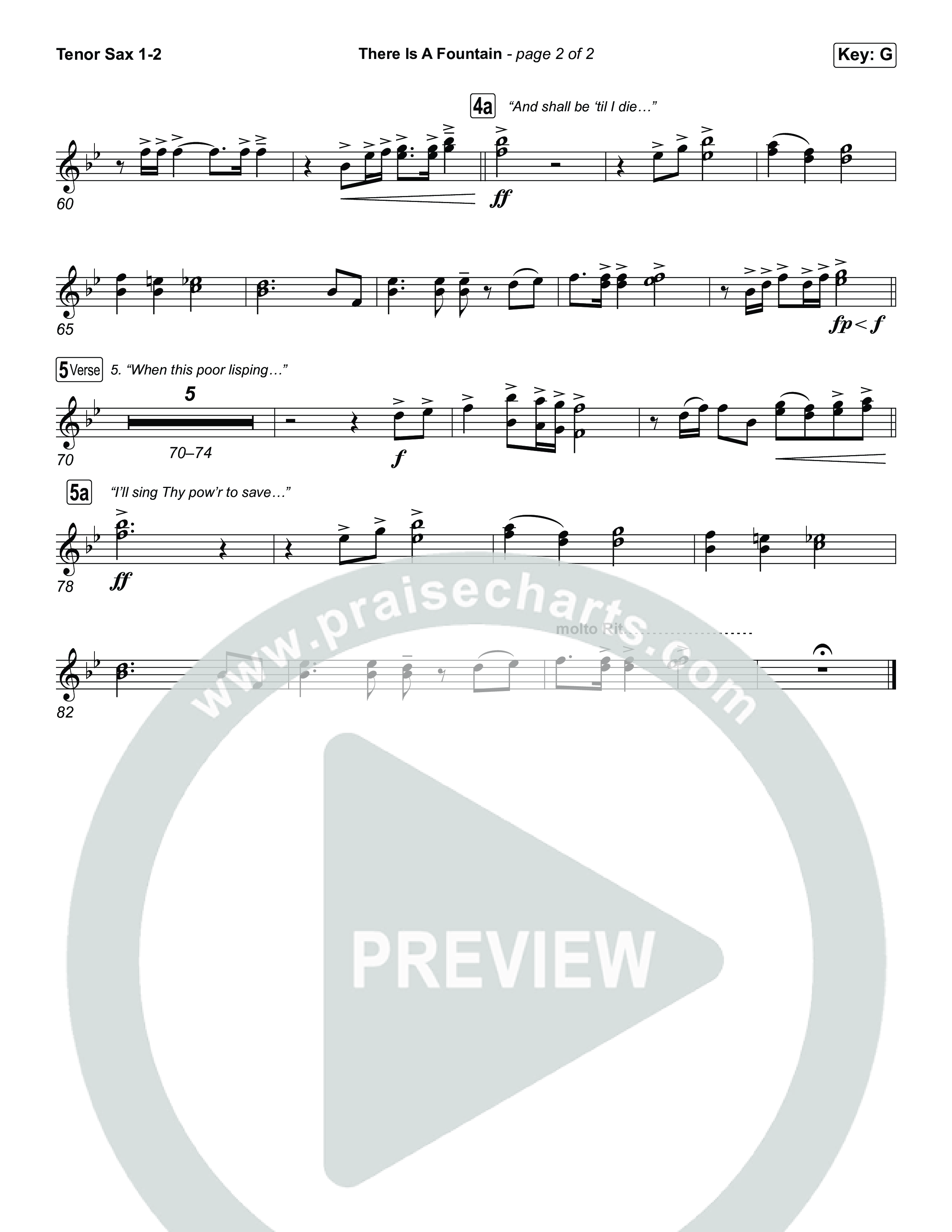 There Is A Fountain Tenor Sax 1,2 (Keith & Kristyn Getty)