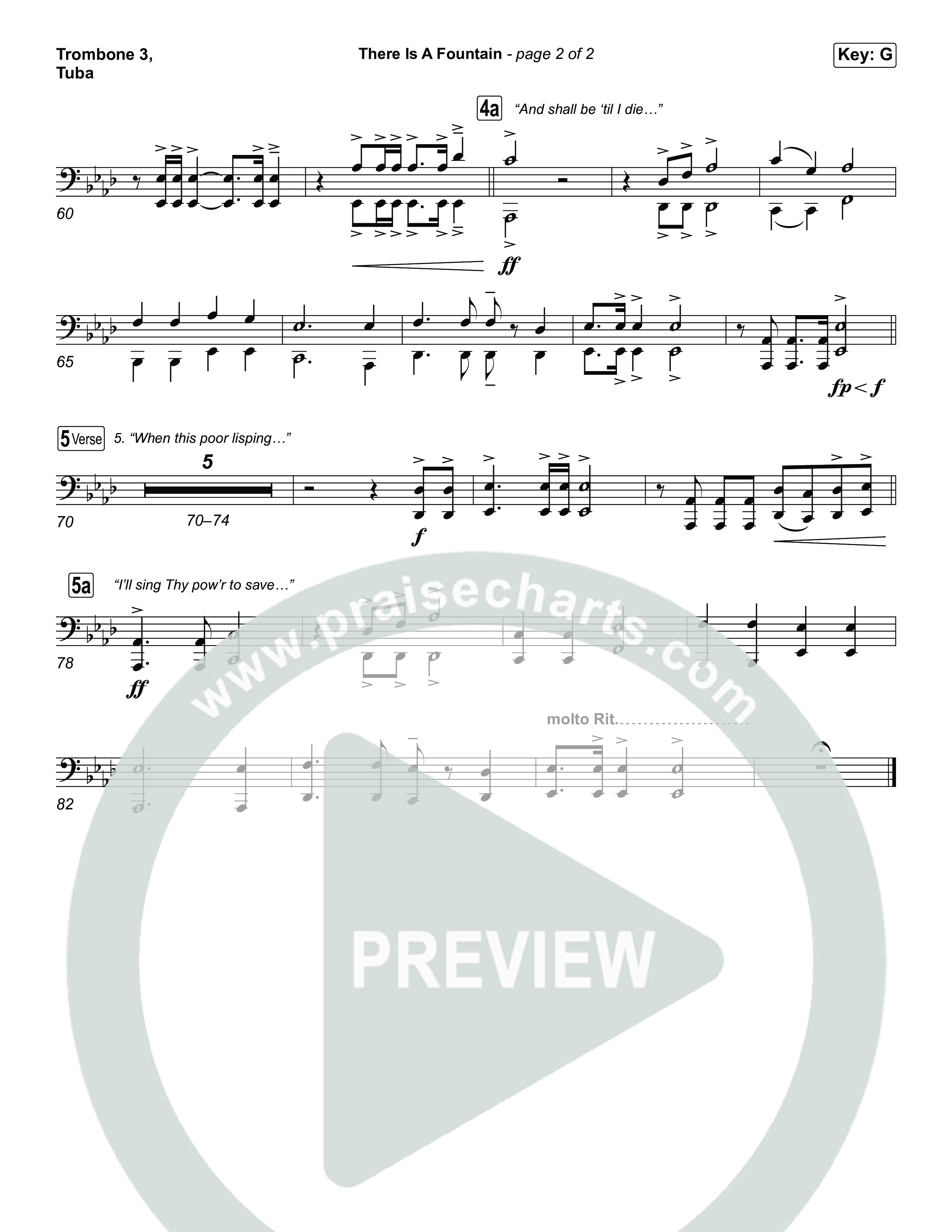 There Is A Fountain Trombone 3/Tuba (Keith & Kristyn Getty)