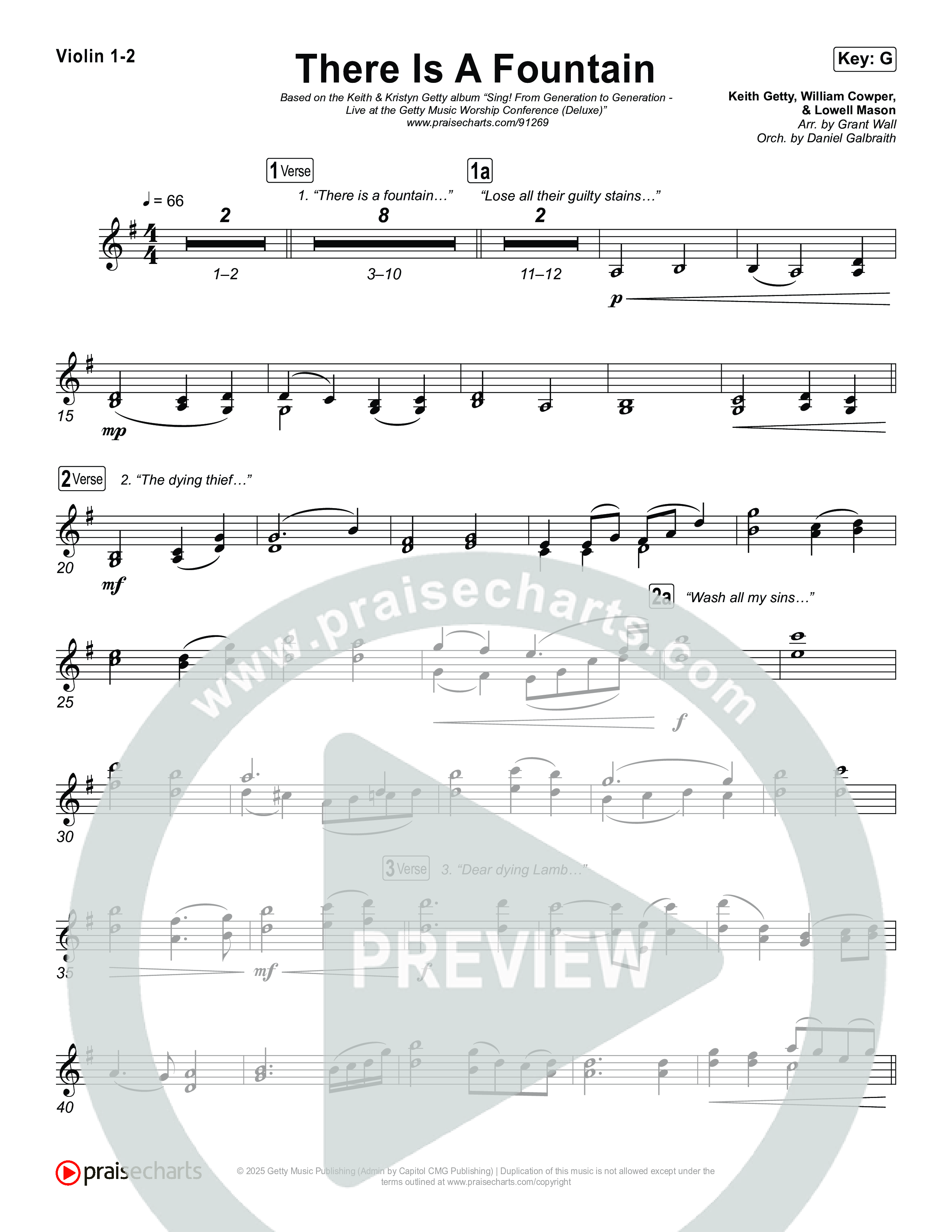 There Is A Fountain String Pack (Keith & Kristyn Getty)