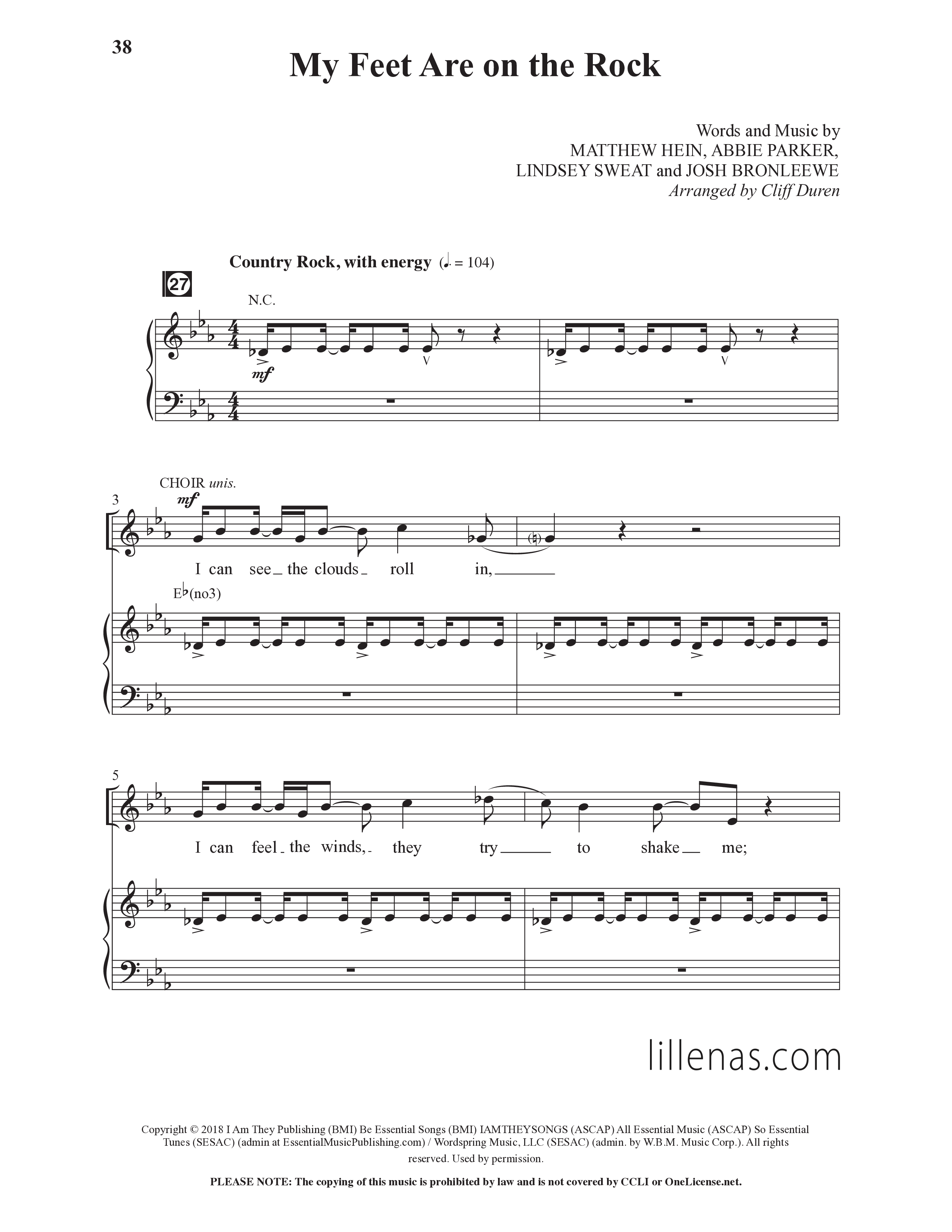 My Feet Are On The Rock (9 Song Choral Collection) Song 5 (Piano SATB) (Lillenas Kids / Arr. Dave Clark)