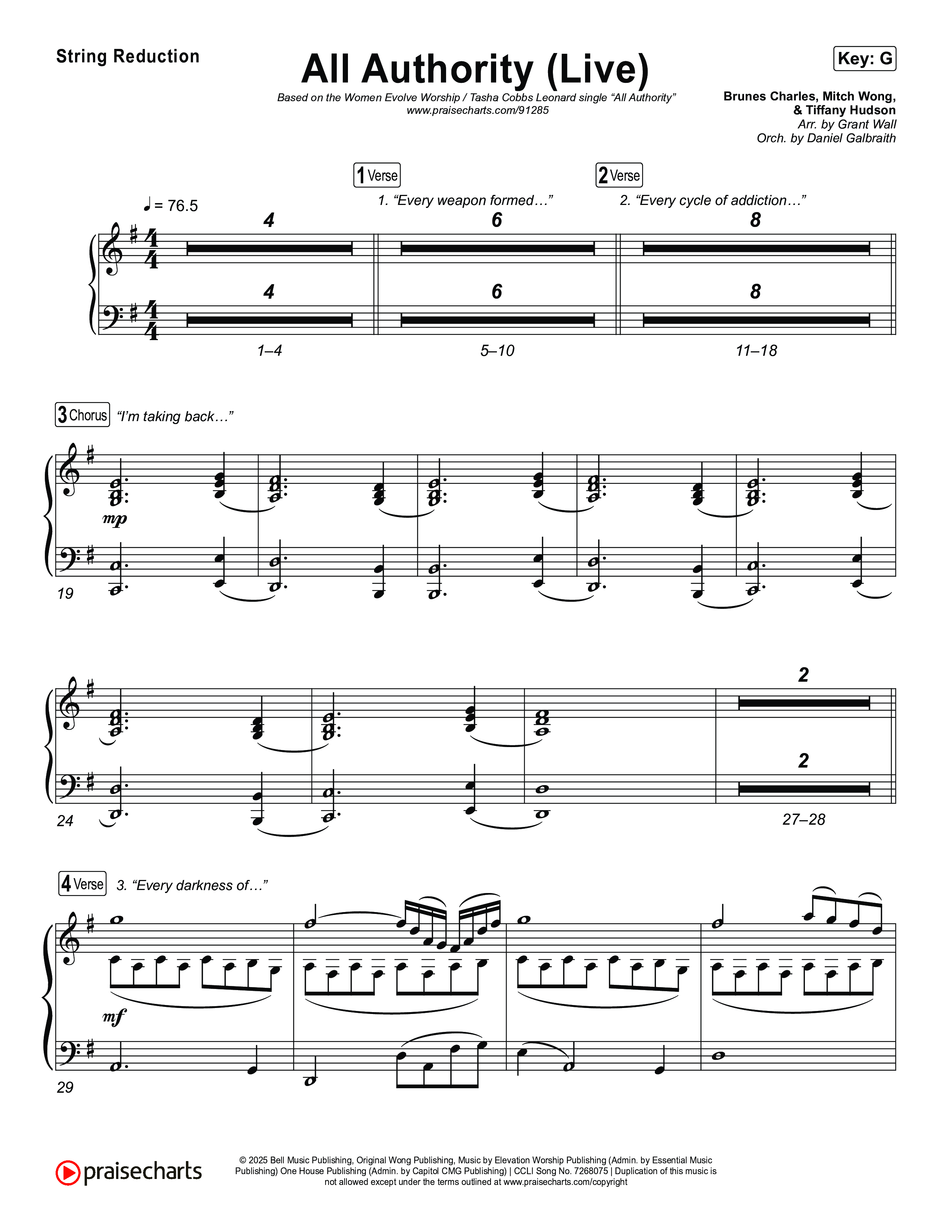 All Authority (Live) String Reduction (Women Evolve Worship / Tasha Cobbs Leonard)