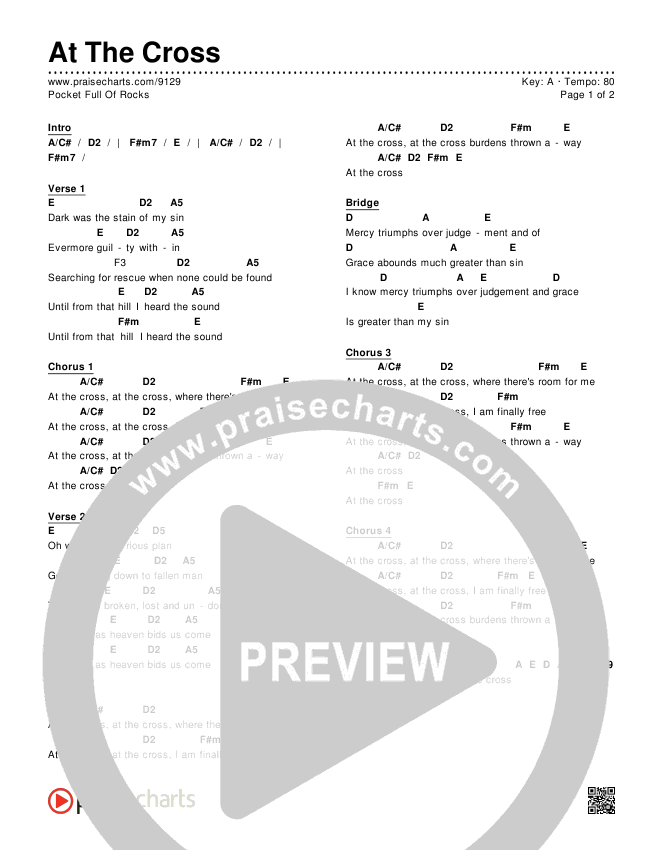 At The Cross Chords & Lyrics (Pocket Full Of Rocks)