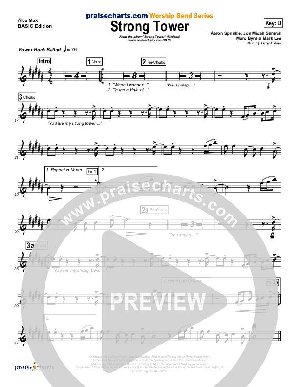 Strong Tower Alto Sax (Kutless)