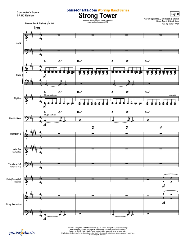 Strong Tower Conductor's Score (Kutless)