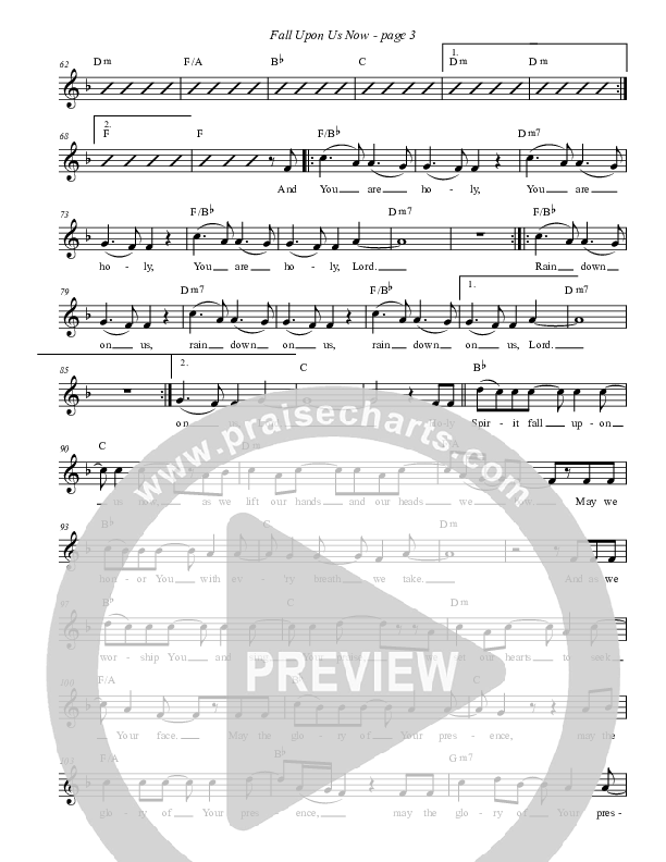 Fall Upon Us Now Lead Sheet (Brent Anderson)