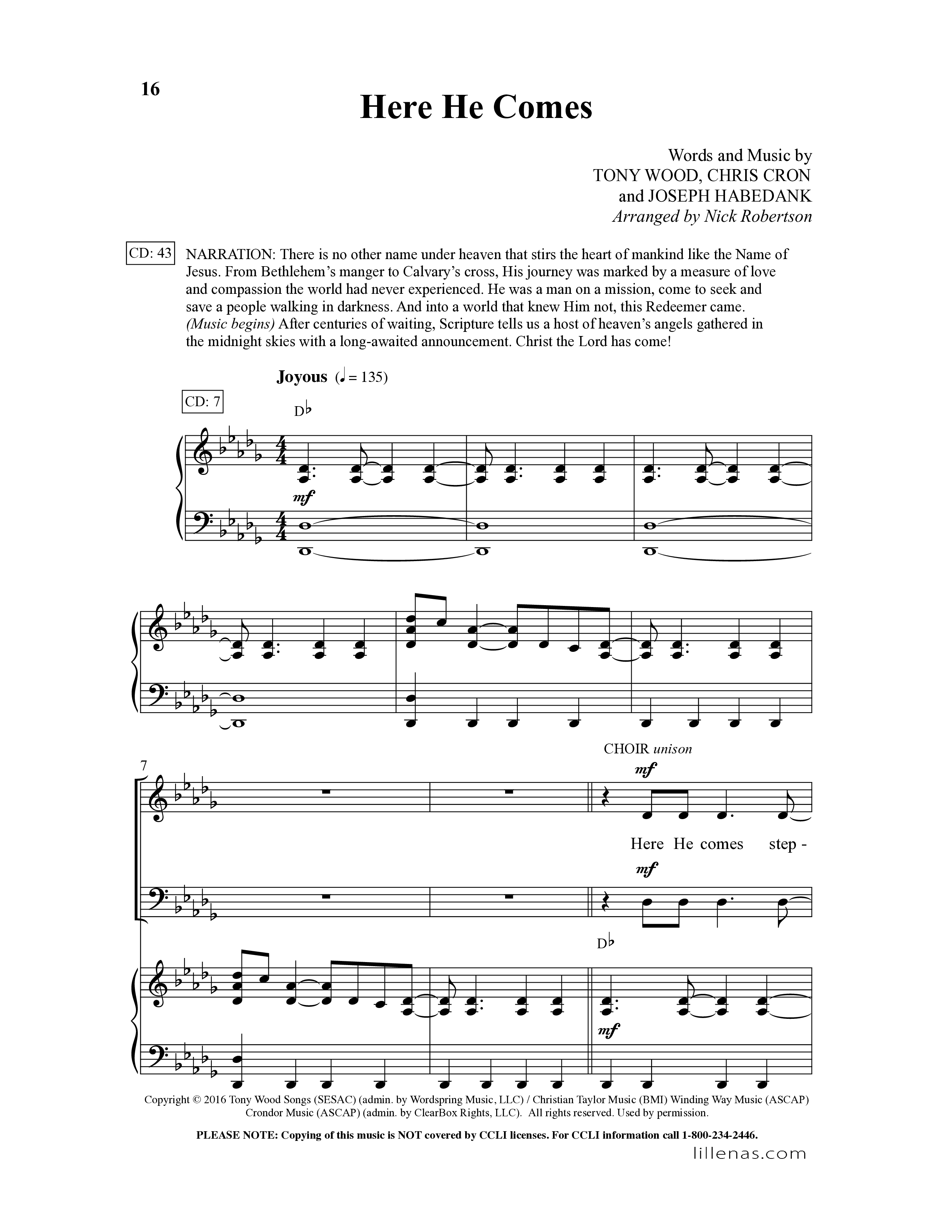 Calvary's Love Story (7 Song Choral Collection) Song 2 (Piano SATB) (Lillenas Choral / Arr. Nick Robertson)