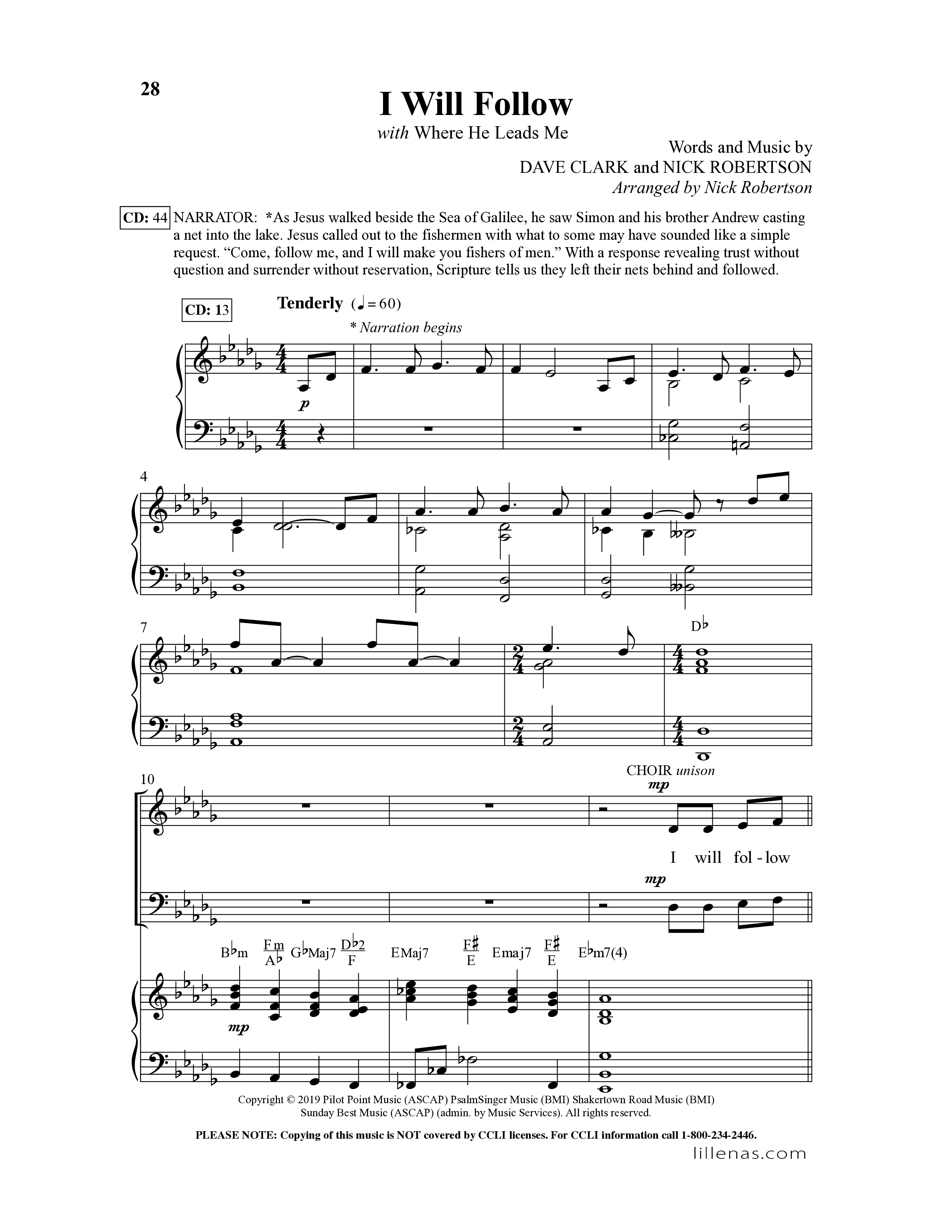 Calvary's Love Story (7 Song Choral Collection) Song 3 (Piano SATB) (Lillenas Choral / Arr. Nick Robertson)