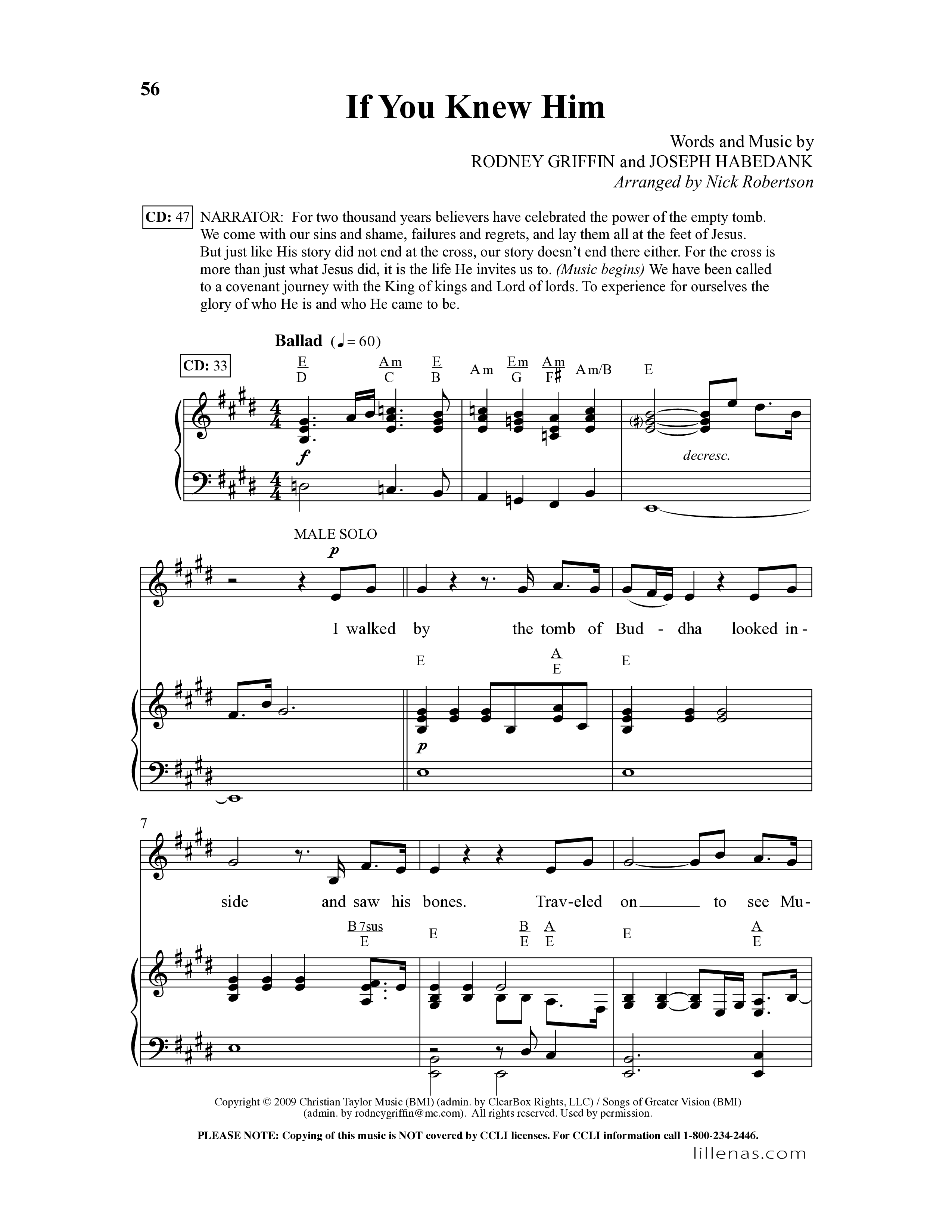 Calvary's Love Story (7 Song Choral Collection) Song 6 (Piano SATB) (Lillenas Choral / Arr. Nick Robertson)