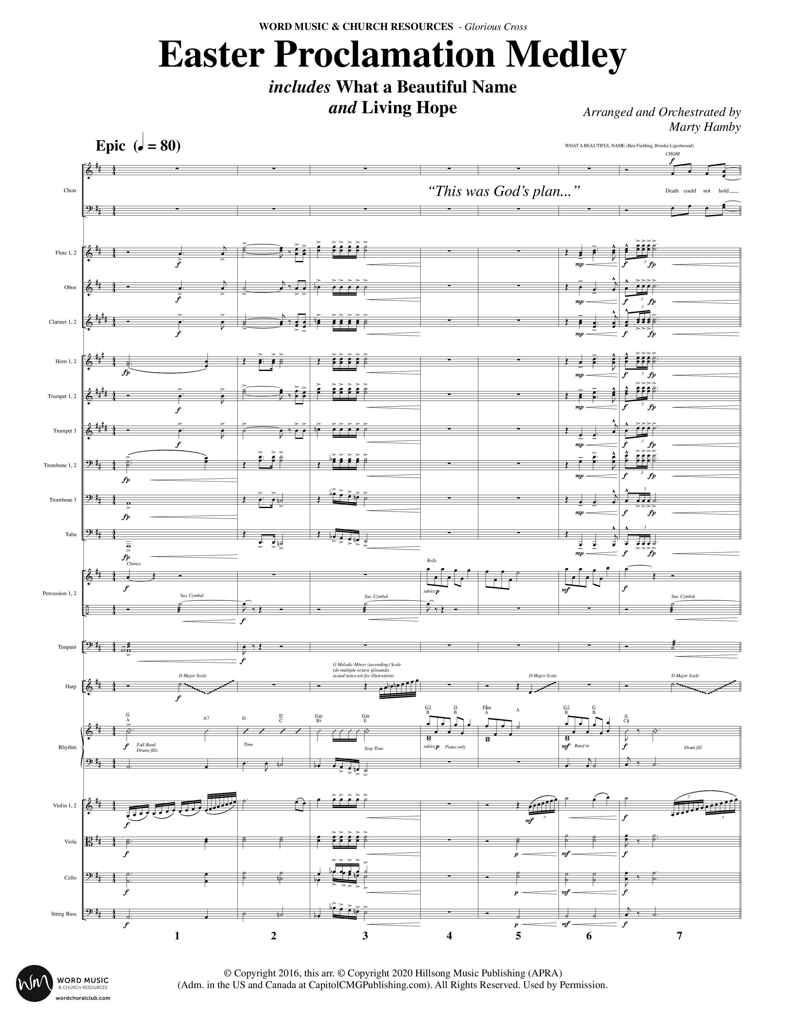 Glorious Cross (8 Song Choral Collection) Orchestrations (SATB) (Word Music Choral / Arr. Marty Hamby)