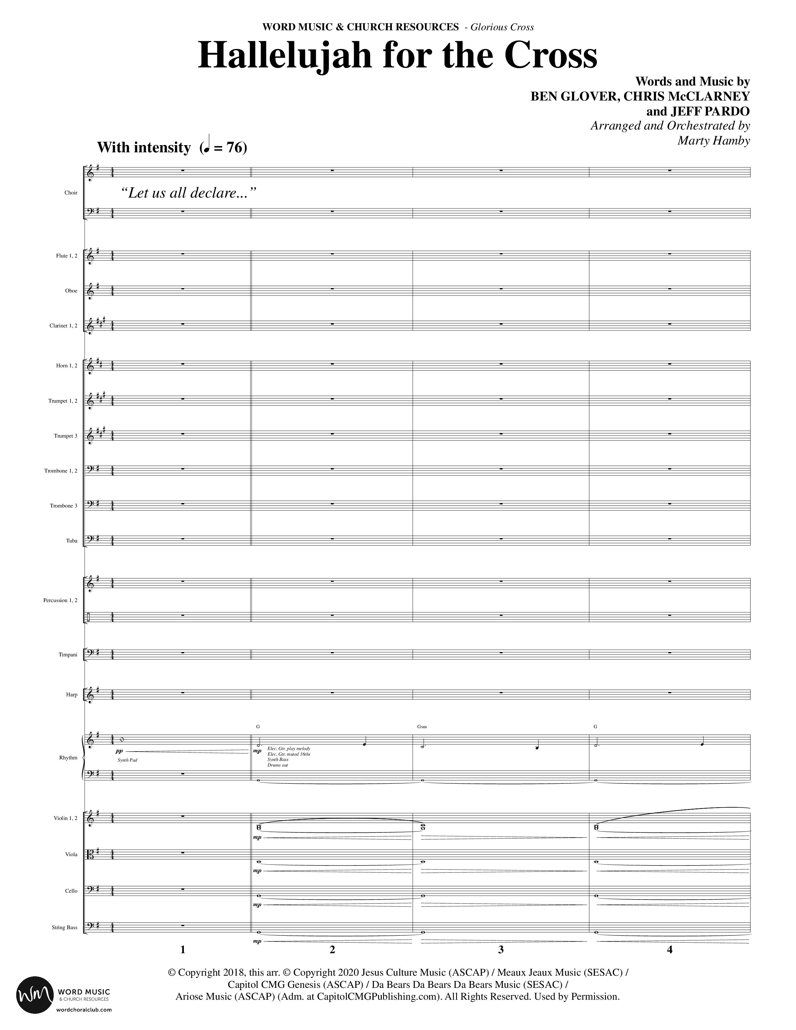Glorious Cross (8 Song Choral Collection) Song 4 (Orchestration) (Word Music Choral / Arr. Marty Hamby)