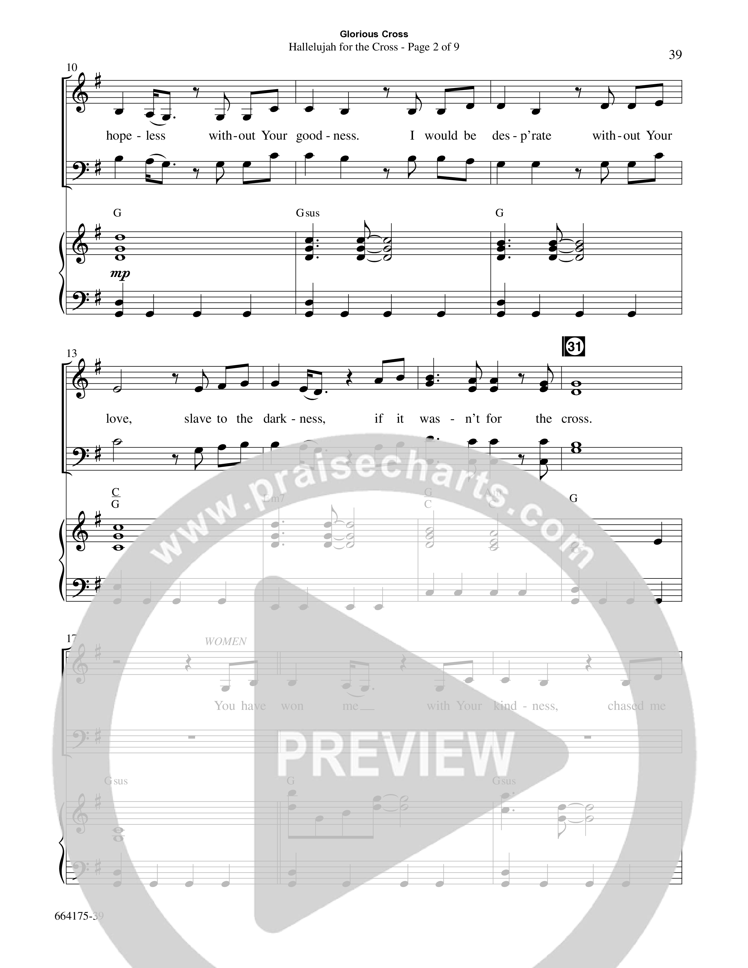 Glorious Cross (8 Song Choral Collection) Song 4 (Piano SATB) (Word Music Choral / Arr. Marty Hamby)