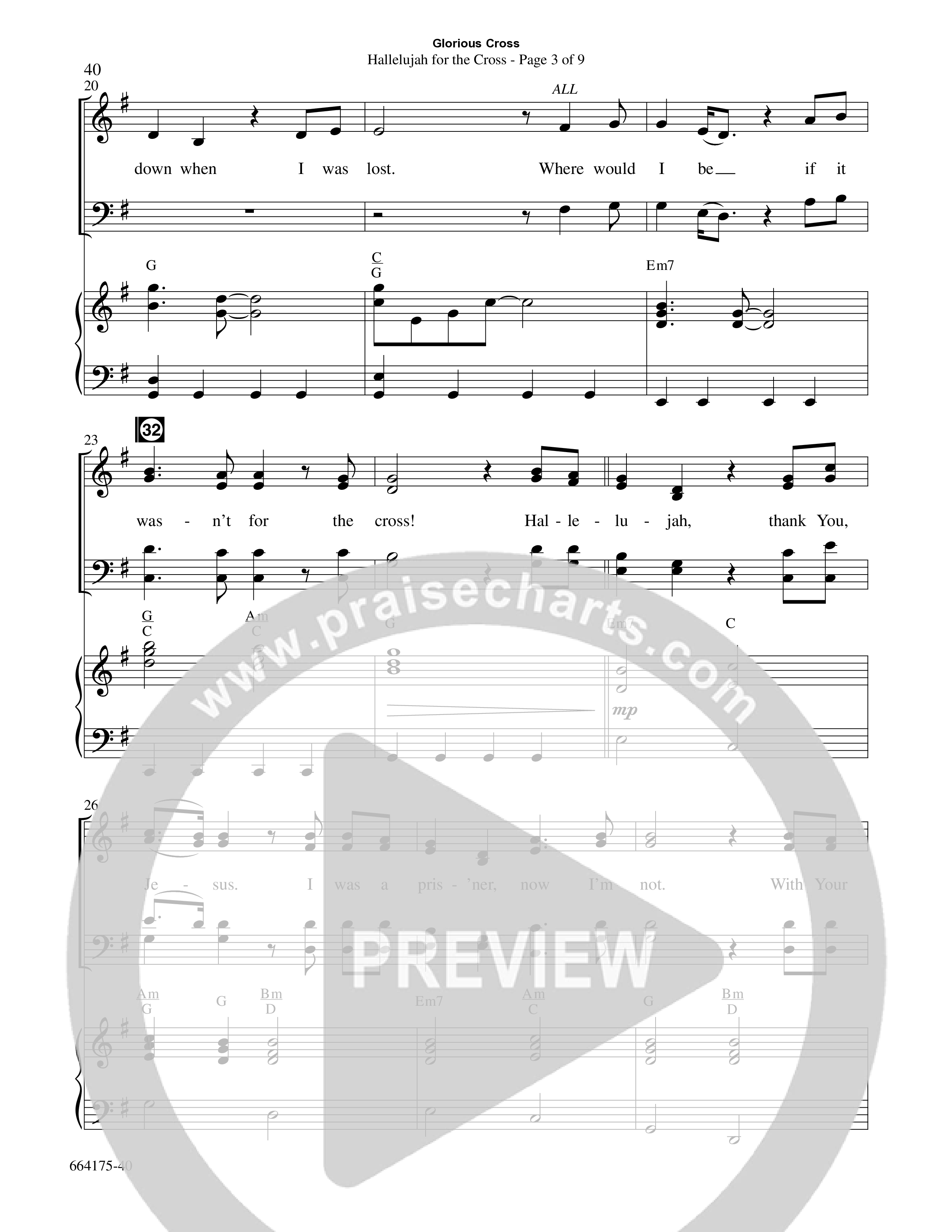 Glorious Cross (8 Song Choral Collection) Song 4 (Piano SATB) (Word Music Choral / Arr. Marty Hamby)