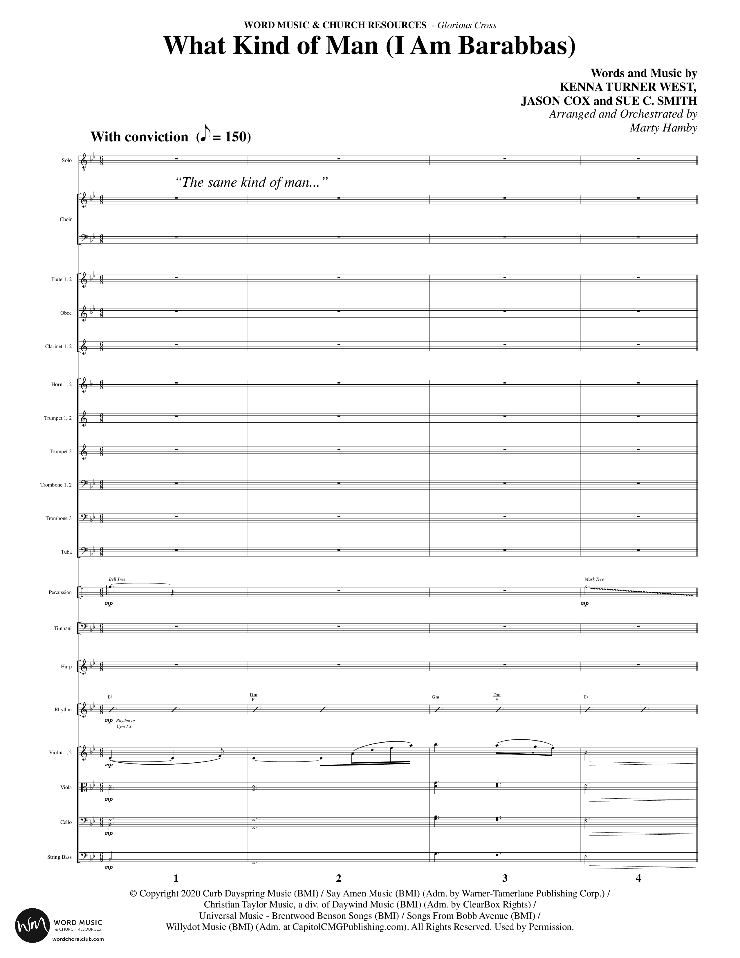 Glorious Cross (8 Song Choral Collection) Song 6 (Orchestration) (Word Music Choral / Arr. Marty Hamby)