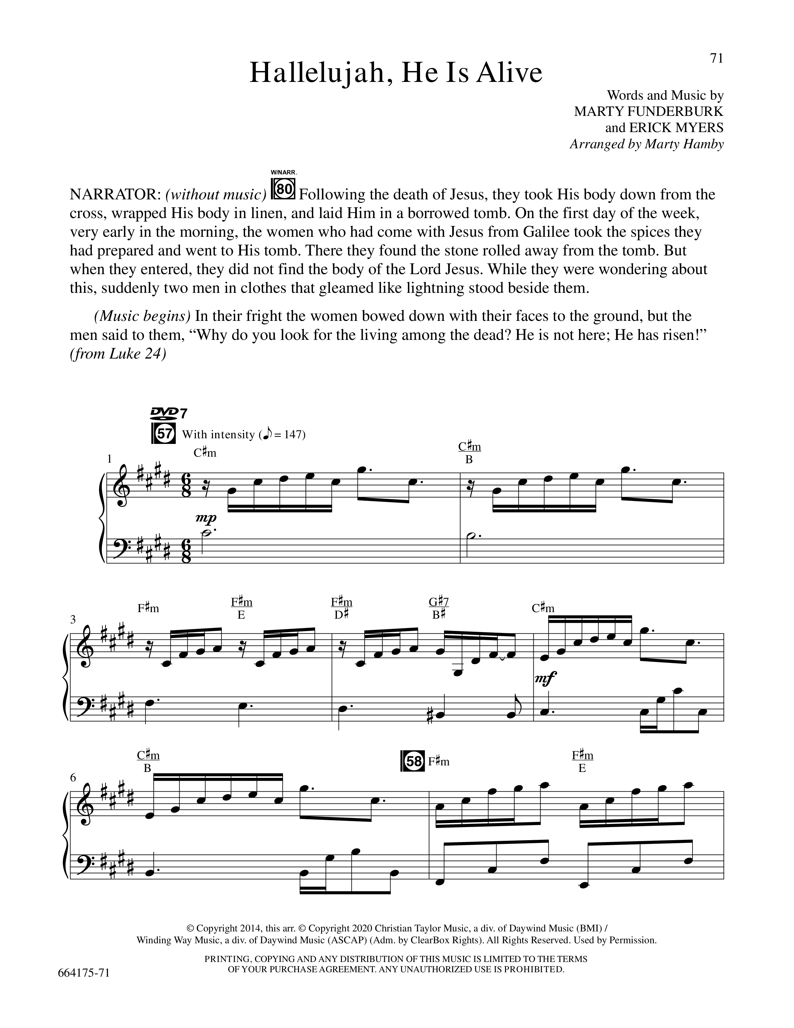 Glorious Cross (8 Song Choral Collection) Song 7 (Piano SATB) (Word Music Choral / Arr. Marty Hamby)