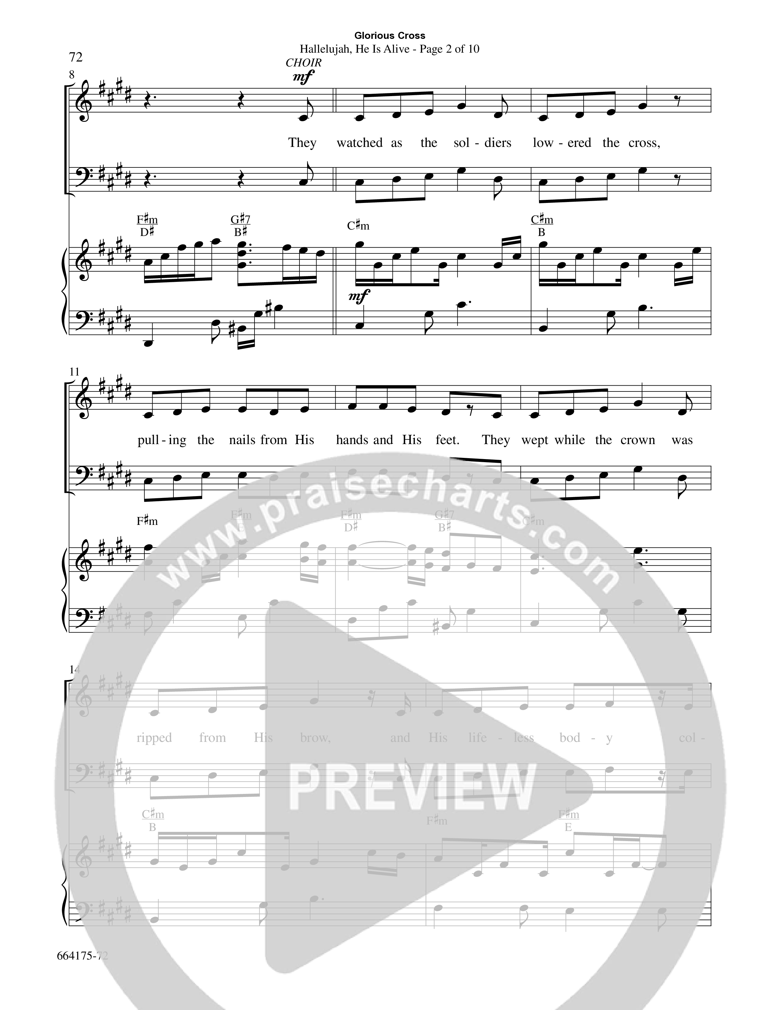 Glorious Cross (8 Song Choral Collection) Song 7 (Piano SATB) (Word Music Choral / Arr. Marty Hamby)