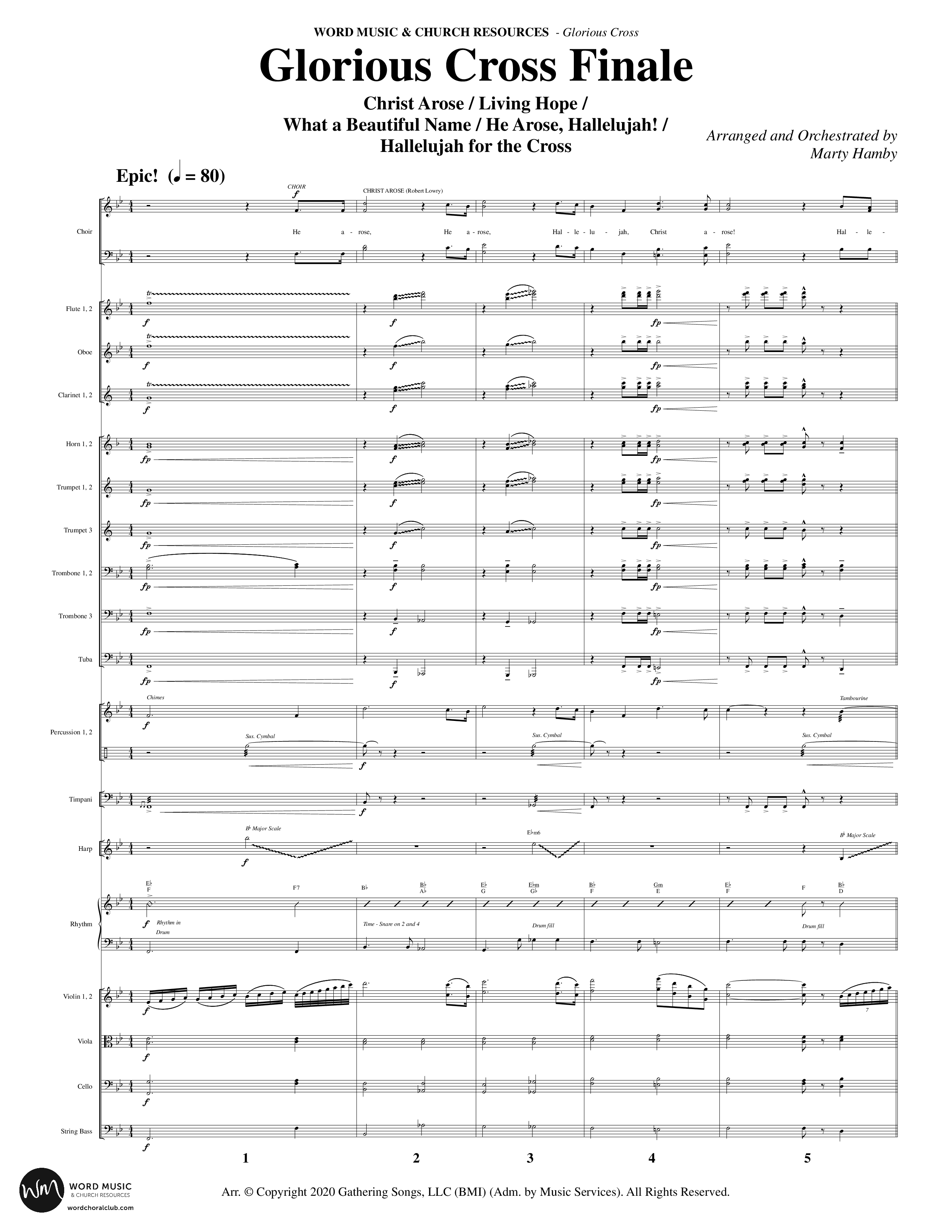 Glorious Cross (8 Song Choral Collection) Song 8 (Orchestration) (Word Music Choral / Arr. Marty Hamby)