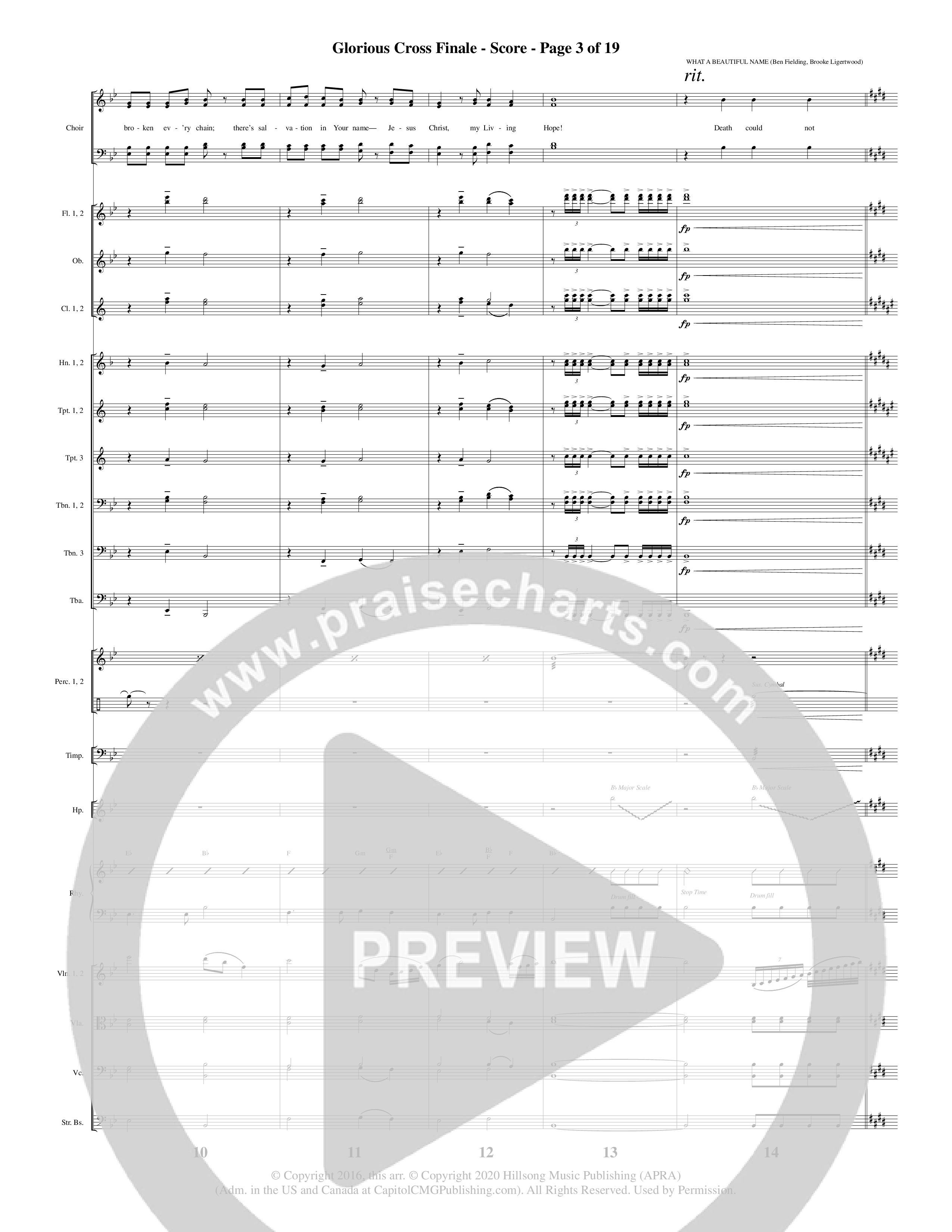 Glorious Cross (8 Song Choral Collection) Song 8 (Orchestration) (Word Music Choral / Arr. Marty Hamby)