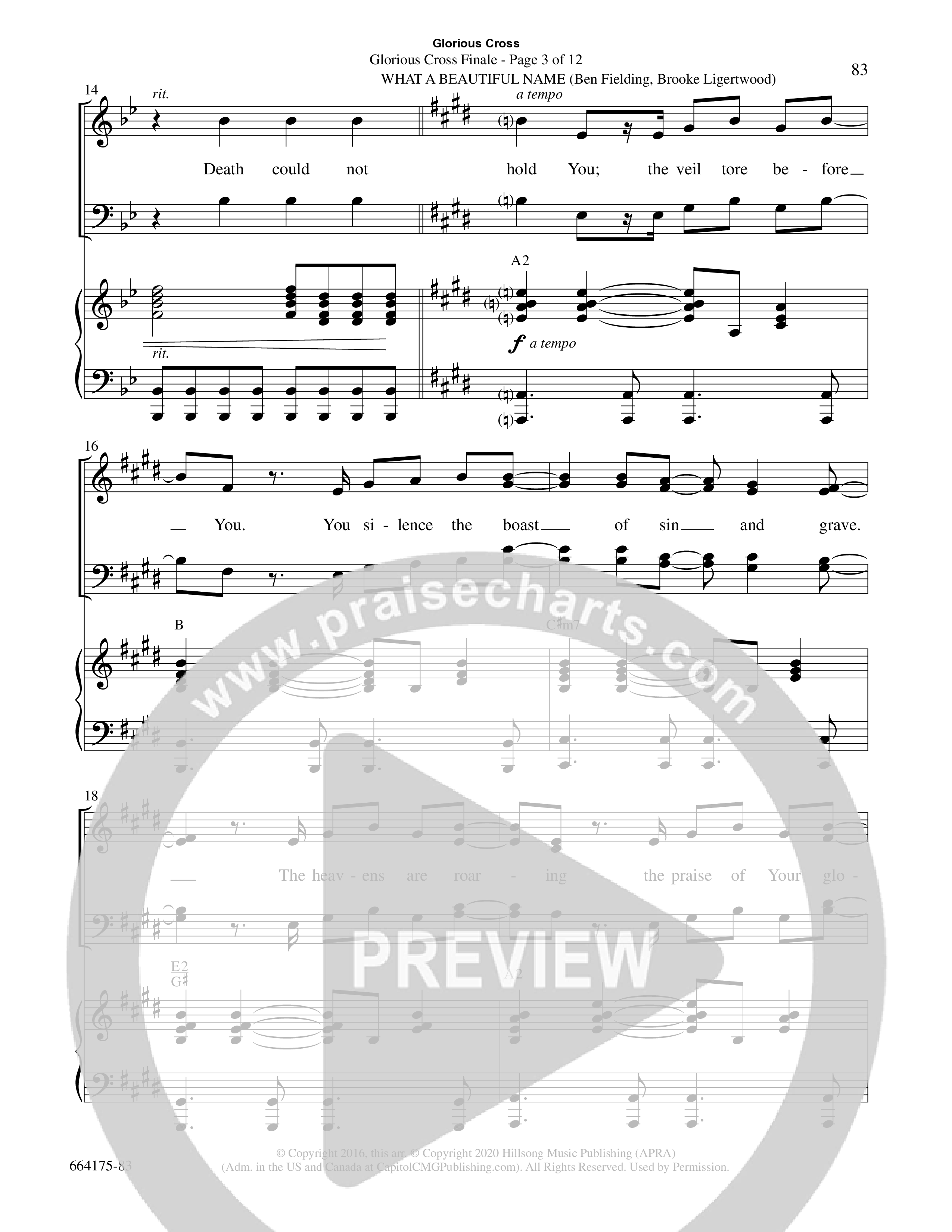 Glorious Cross (8 Song Choral Collection) Song 8 (Piano SATB) (Word Music Choral / Arr. Marty Hamby)