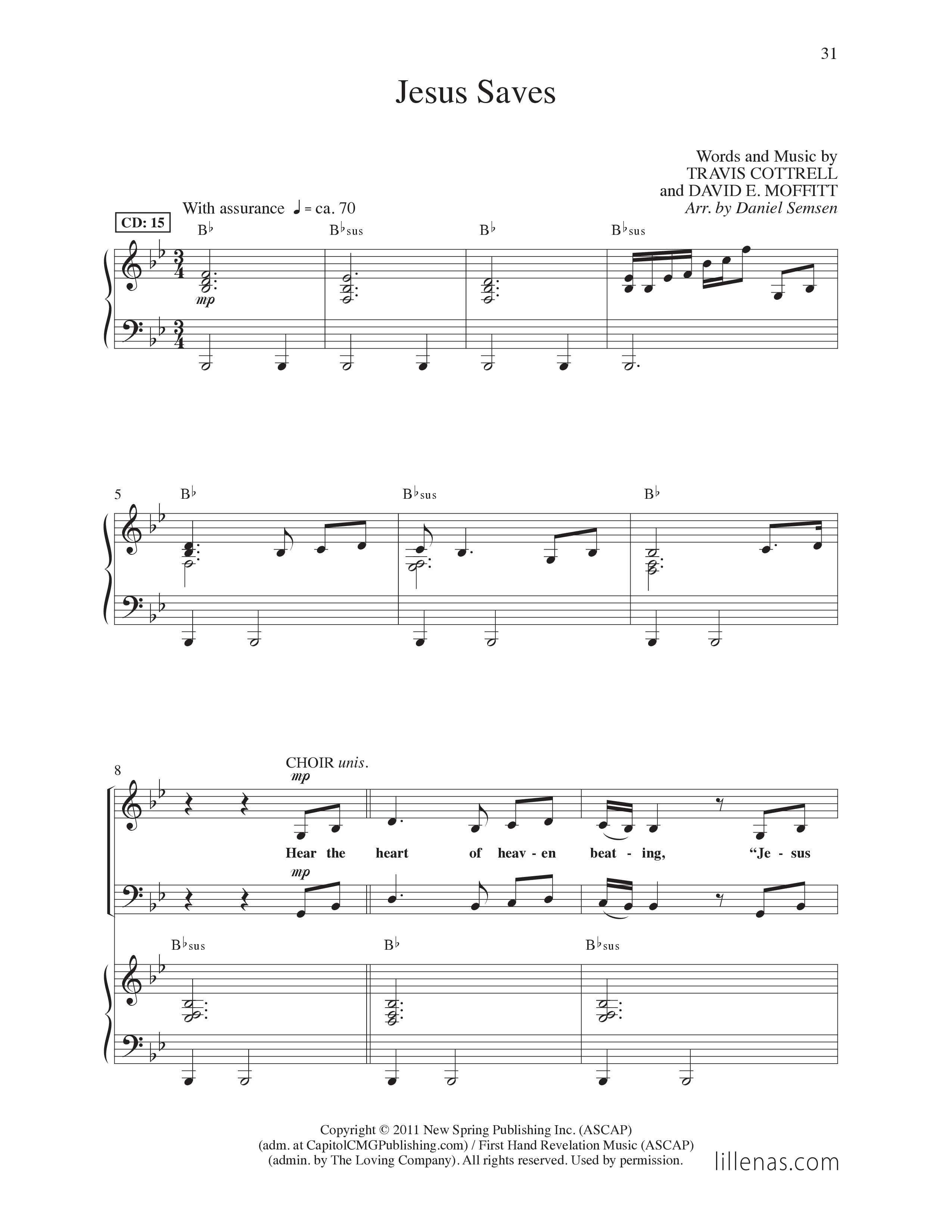 Top Anthem Collection (15 Song Choral Collection) Song 3 (Piano SATB) (Lillenas Choral)