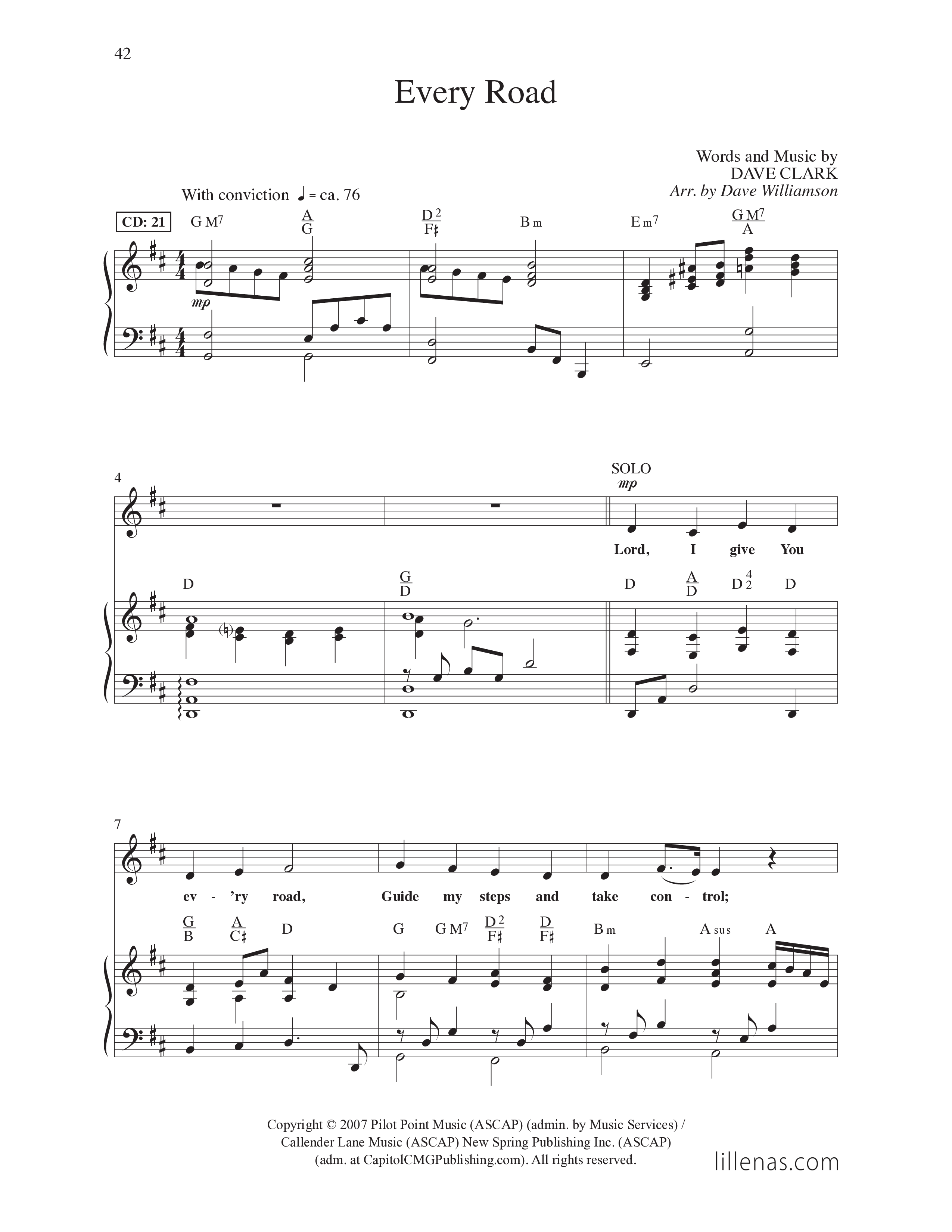 Top Anthem Collection (15 Song Choral Collection) Song 4 (Piano SATB) (Lillenas Choral)