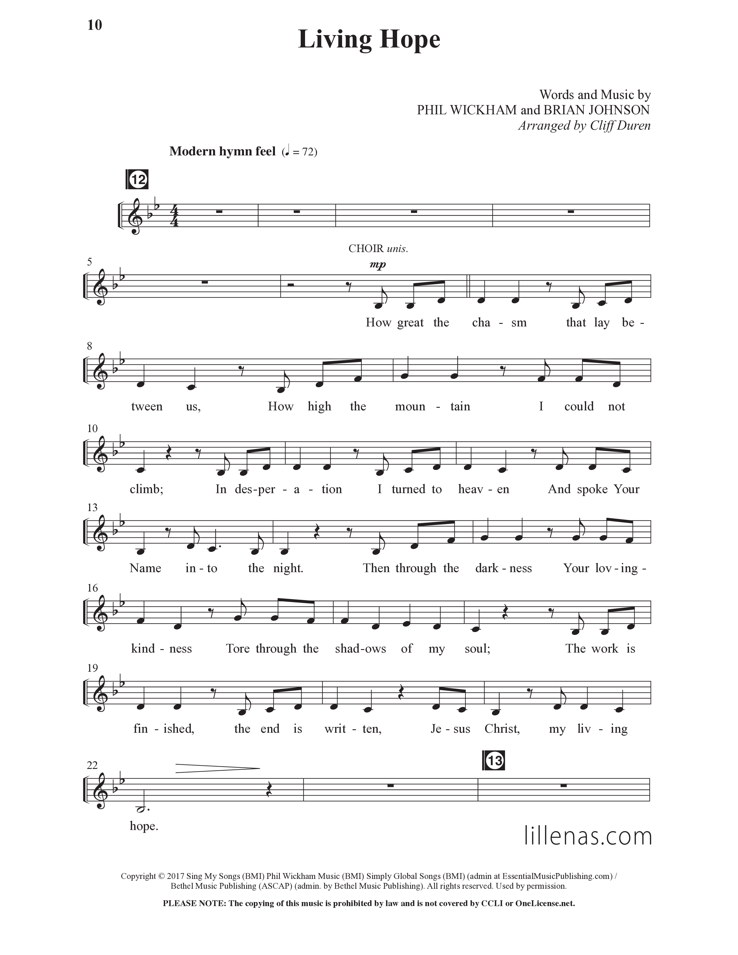 Simple Worship Vol. 1 (10 Song Choral Collection) Song 3 (Piano SATB) (Lillenas Choral / Arr. Cliff Duren / Arr. Christopher Phillips / Arr. Nick Robertson / Arr. Dave Clark)