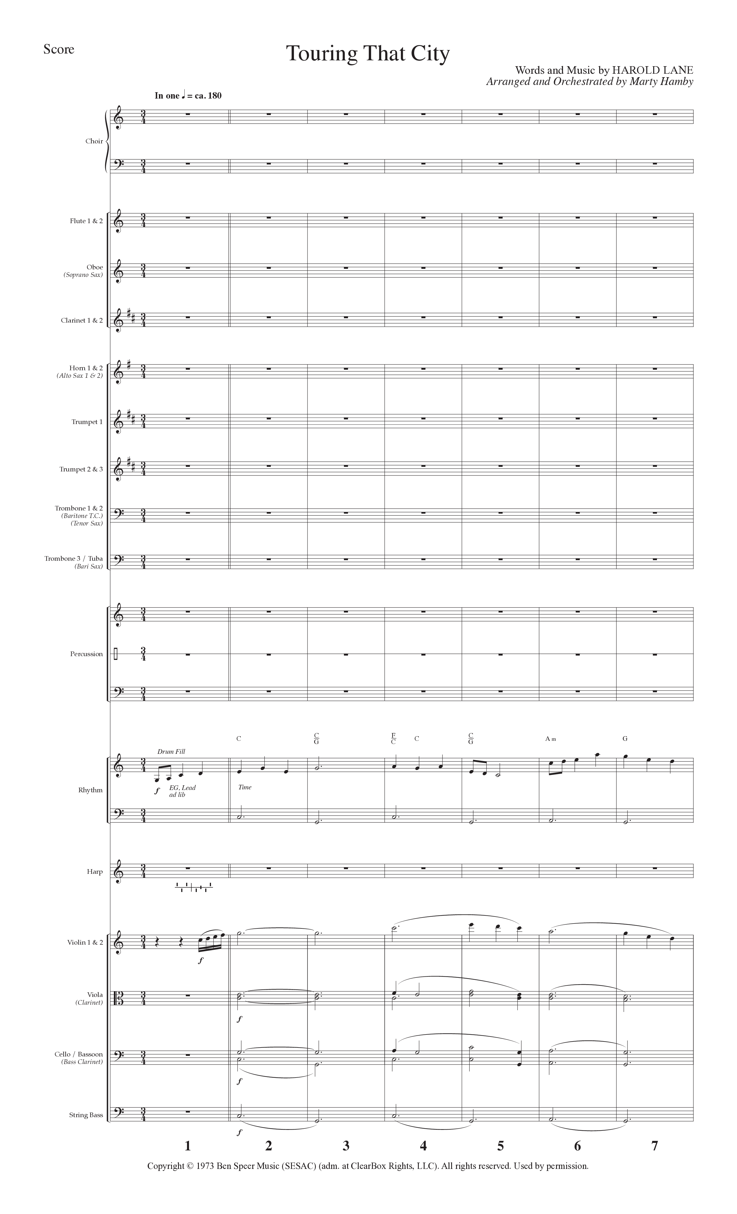 Sunday Southern Favorites Vol. 1 (12 Song Choral Collection) Song 10 (Orchestration) (Lillenas Choral / Arr. Marty Hamby)