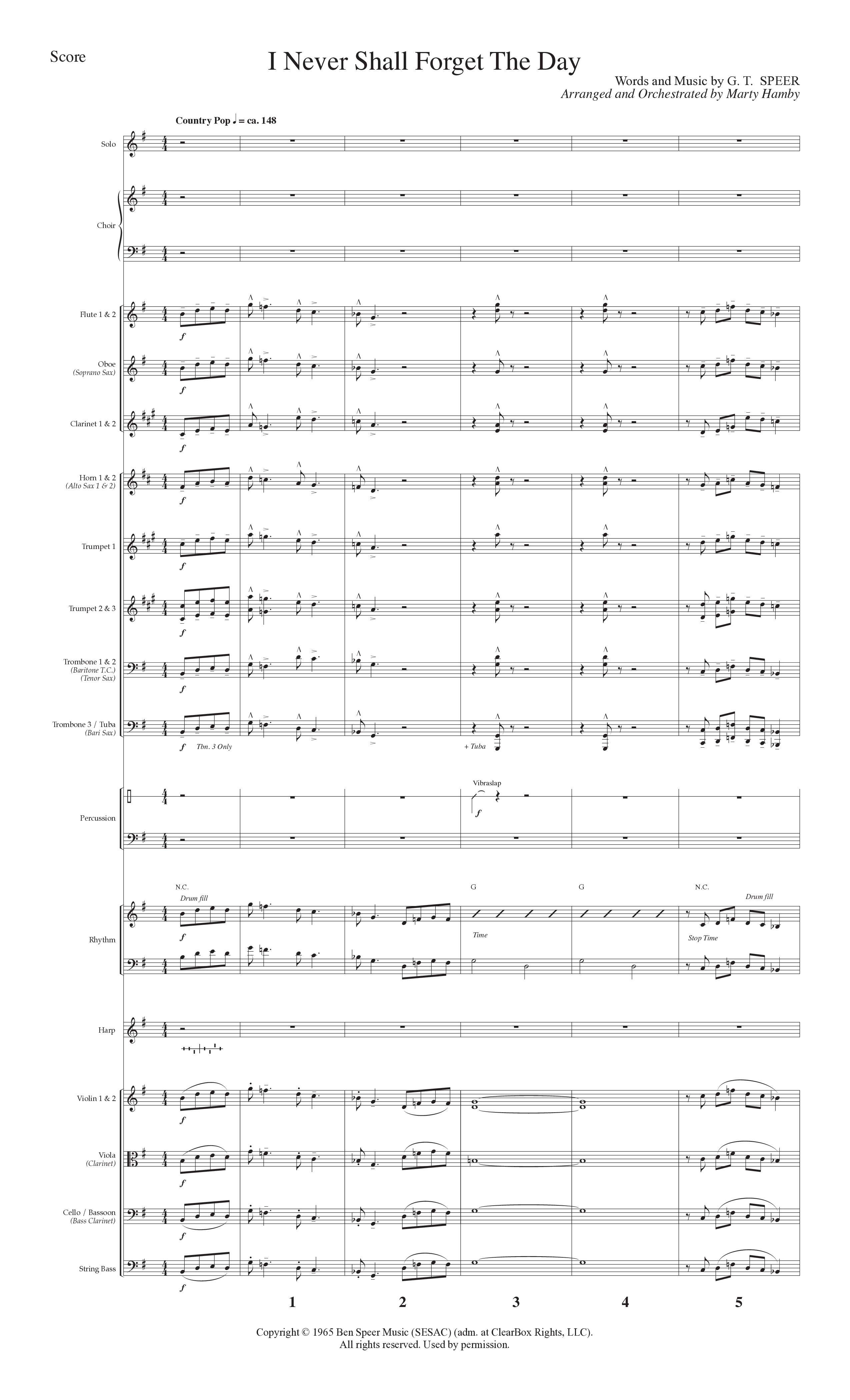 Sunday Southern Favorites Vol. 1 (12 Song Choral Collection) Song 2 (Orchestration) (Lillenas Choral / Arr. Marty Hamby)