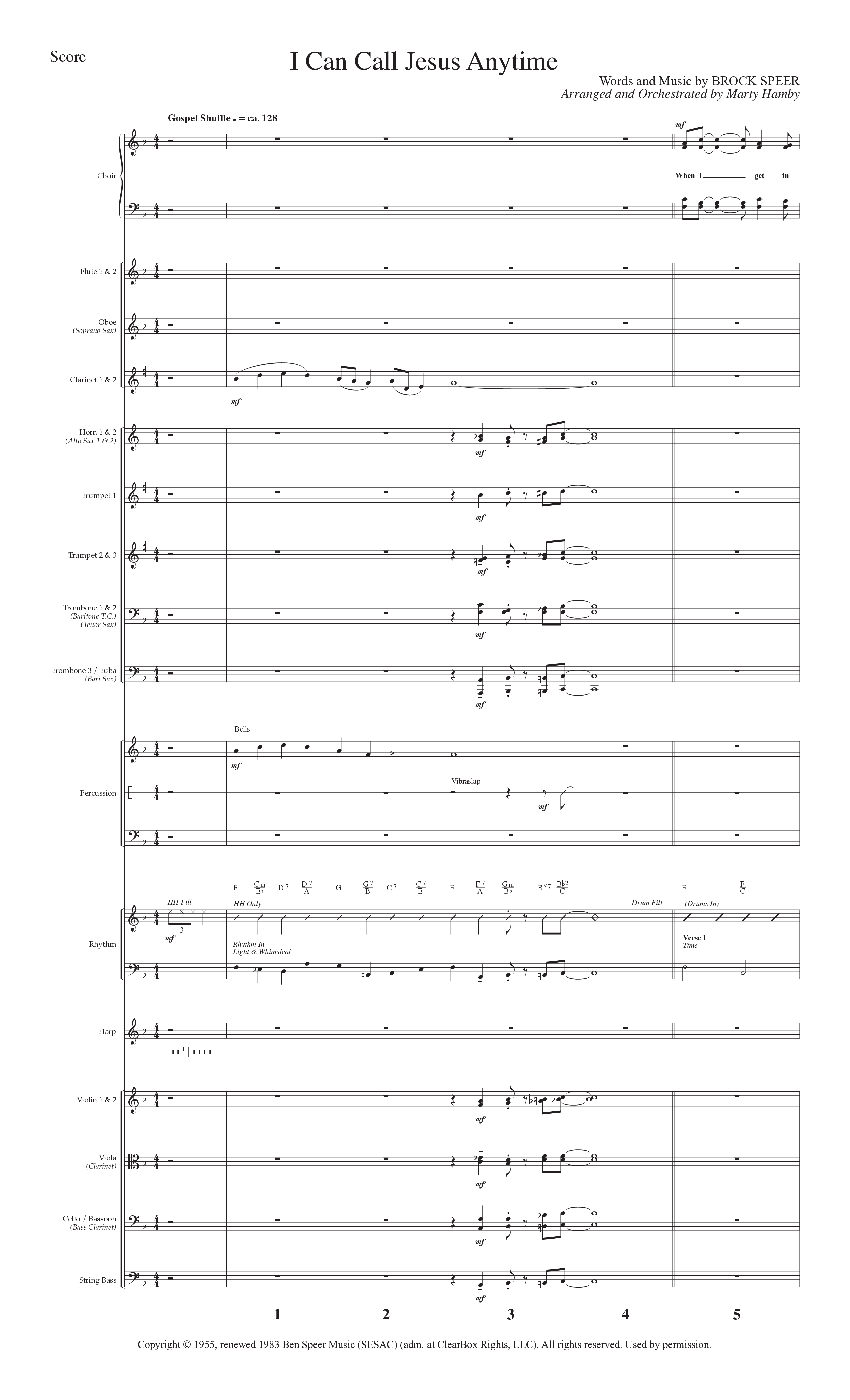 Sunday Southern Favorites Vol. 1 (12 Song Choral Collection) Song 5 (Orchestration) (Lillenas Choral / Arr. Marty Hamby)