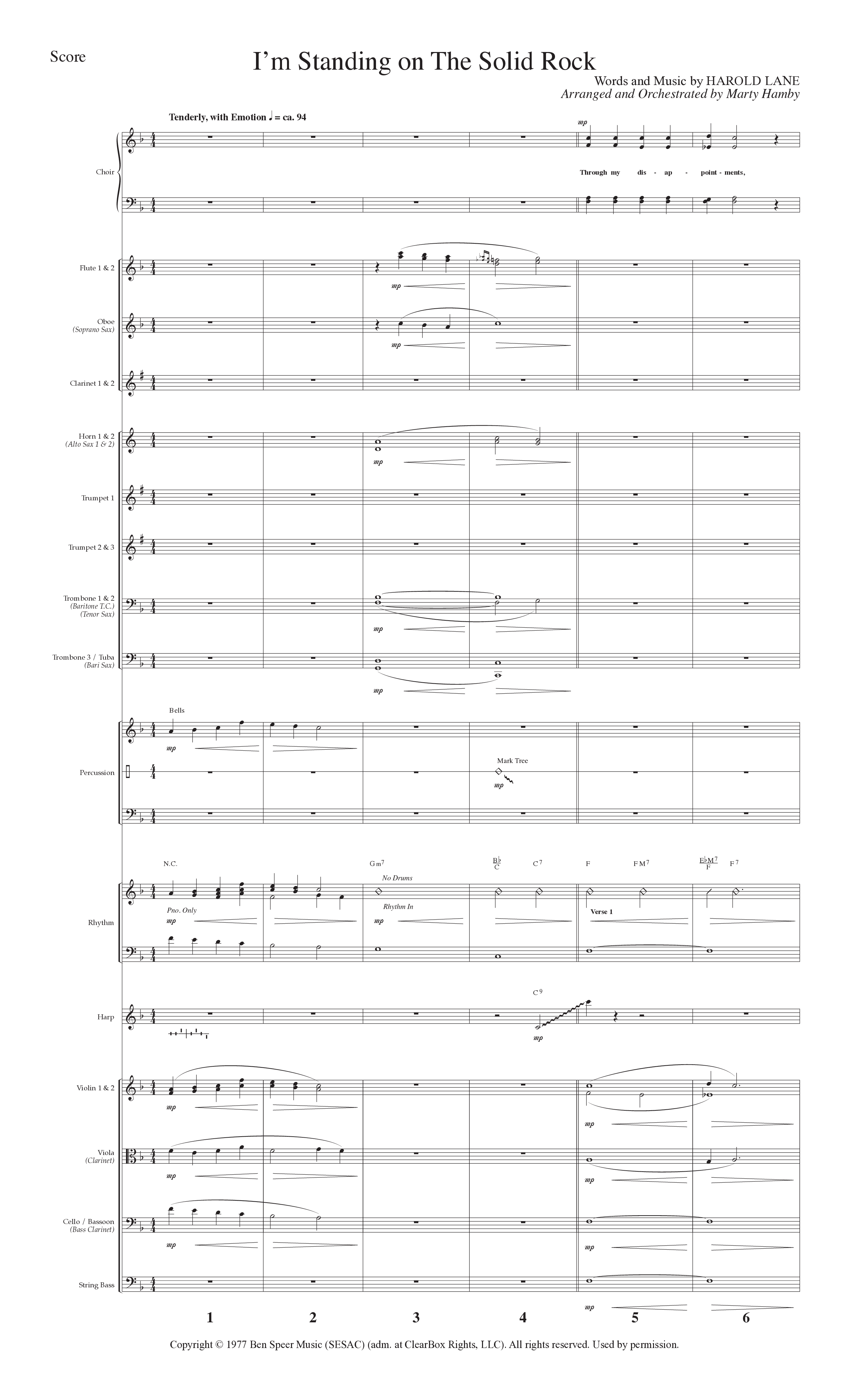 Sunday Southern Favorites Vol. 1 (12 Song Choral Collection) Song 8 (Orchestration) (Lillenas Choral / Arr. Marty Hamby)