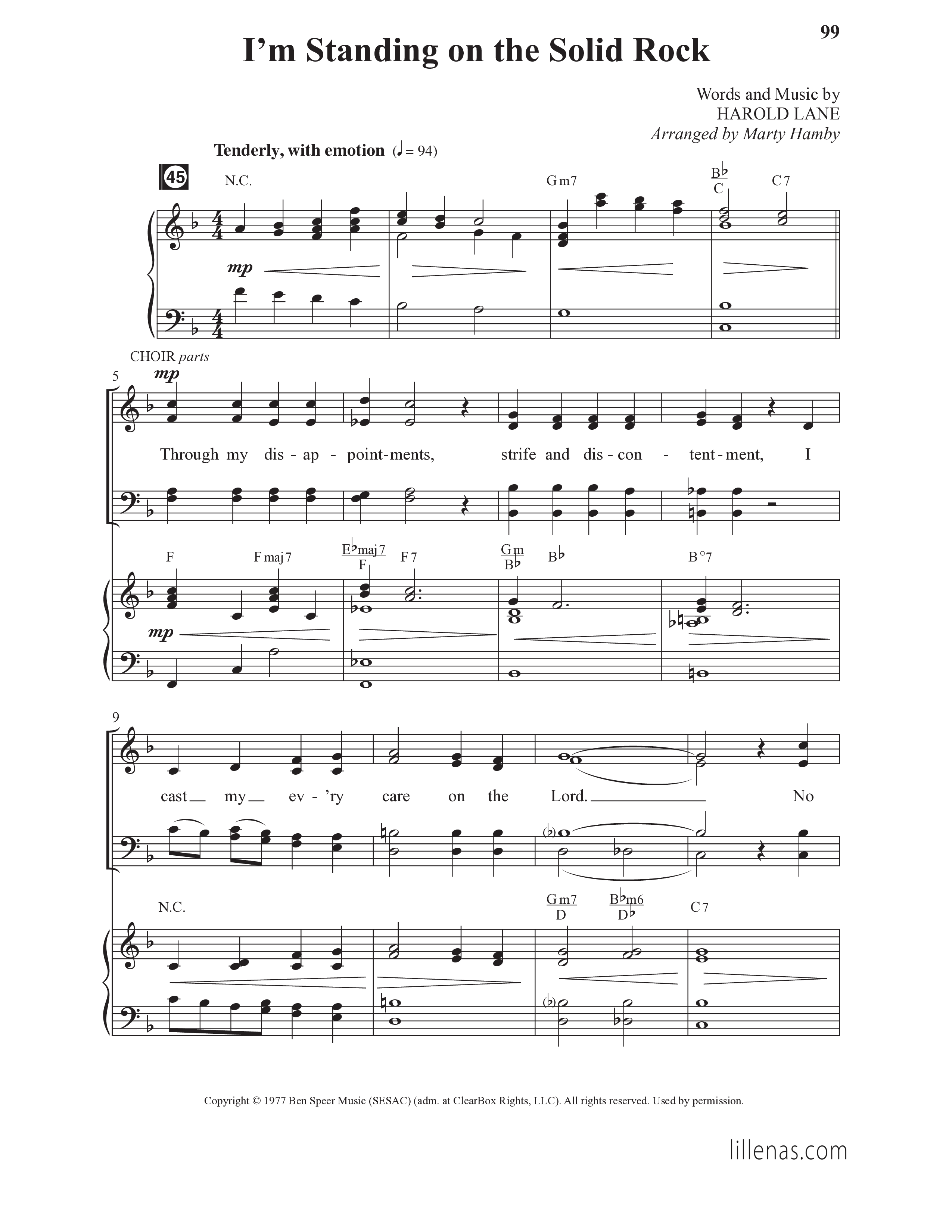 Sunday Southern Favorites Vol. 1 (12 Song Choral Collection) Song 8 (Piano SATB) (Lillenas Choral / Arr. Marty Hamby)